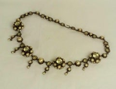 French Couture Citrine Paste and Faux Pearl Necklace, Frances Winter x Dior