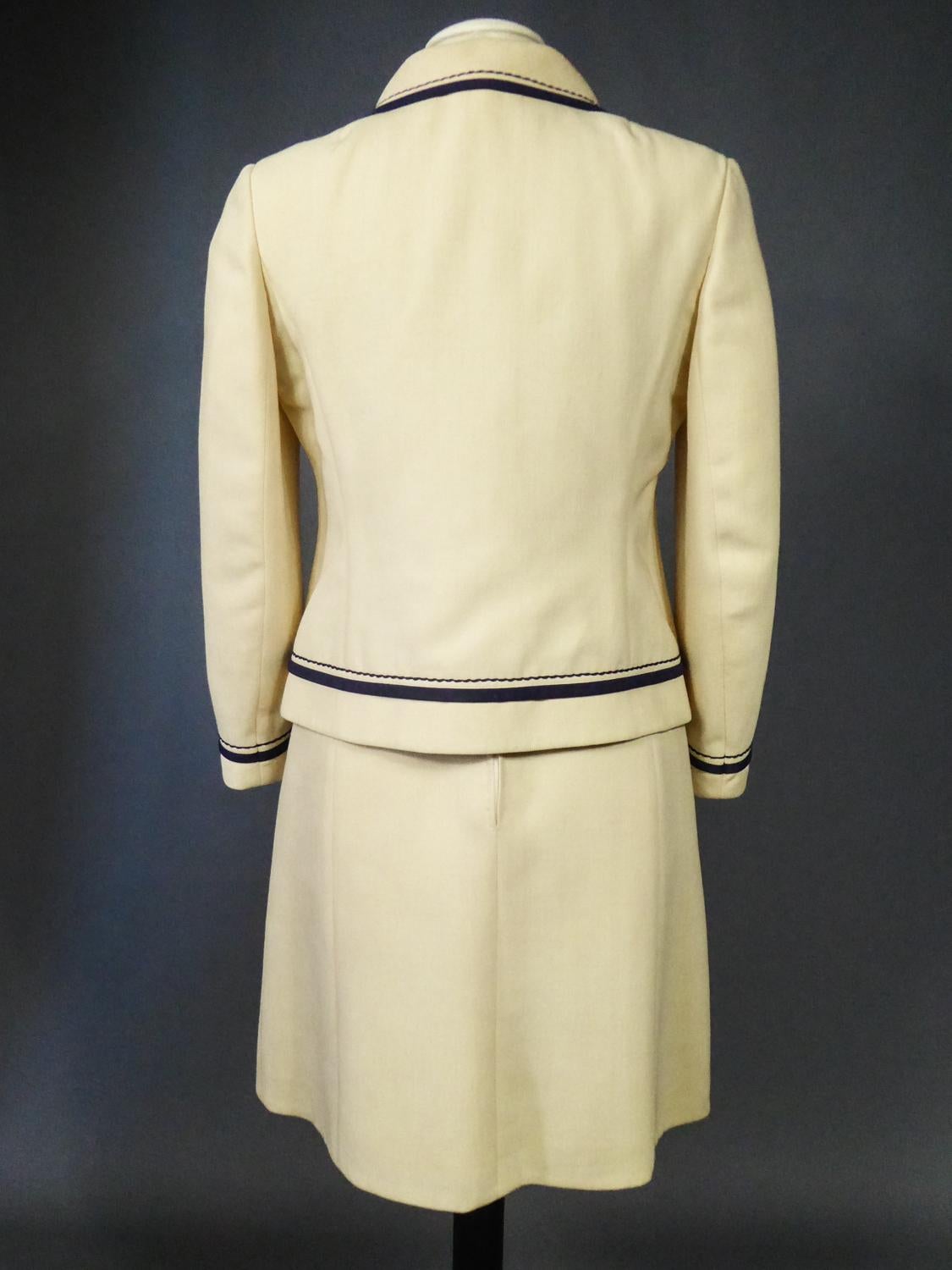French Couture Dress and Jacket in the style of Balmain Circa 1972 8