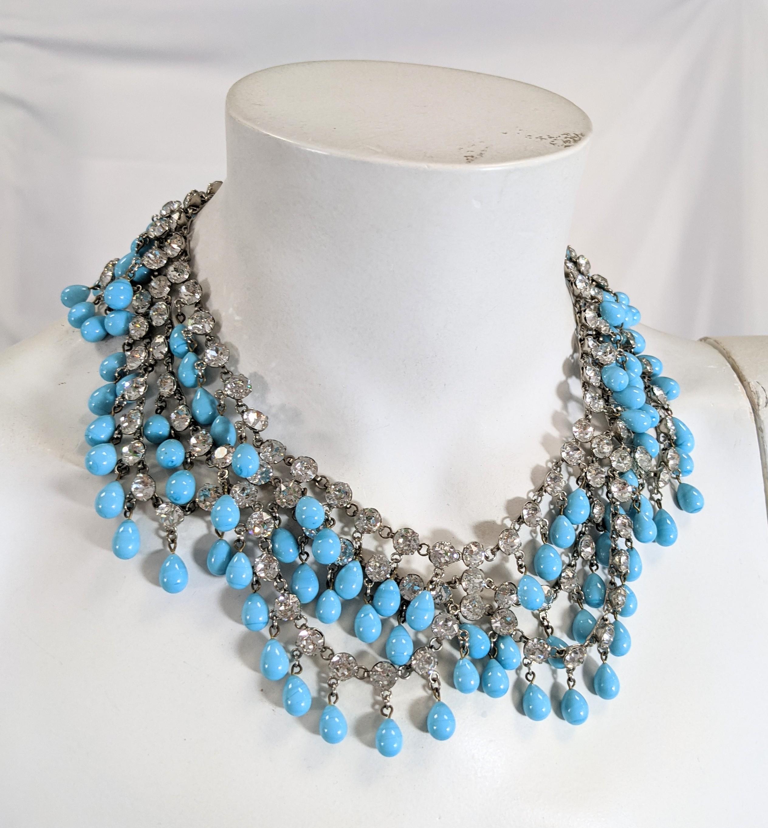 French Couture Paste and Pate de Verre Draped Collar For Sale 8