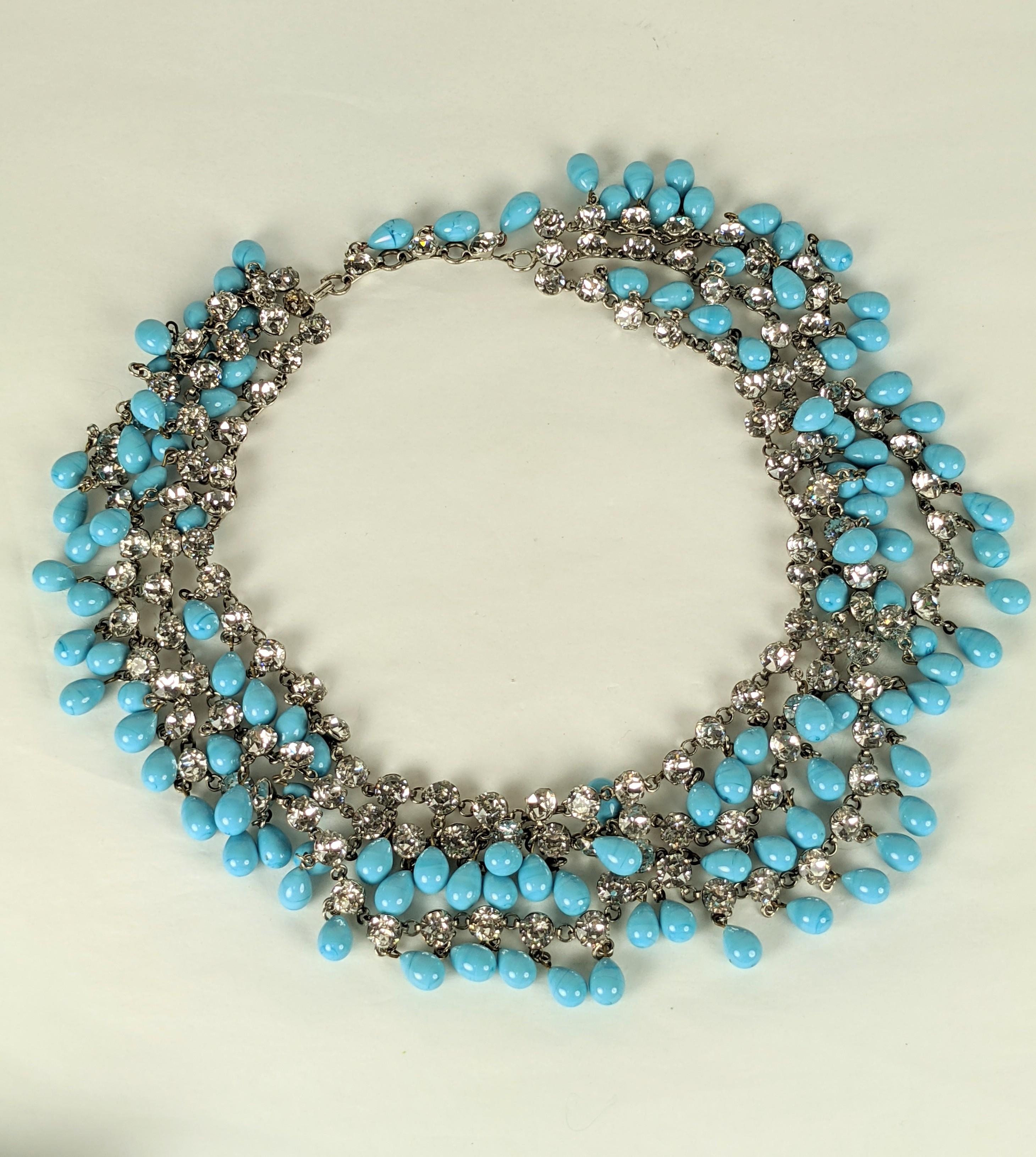 French Couture Paste and Pate de Verre Draped Collar In Excellent Condition For Sale In New York, NY