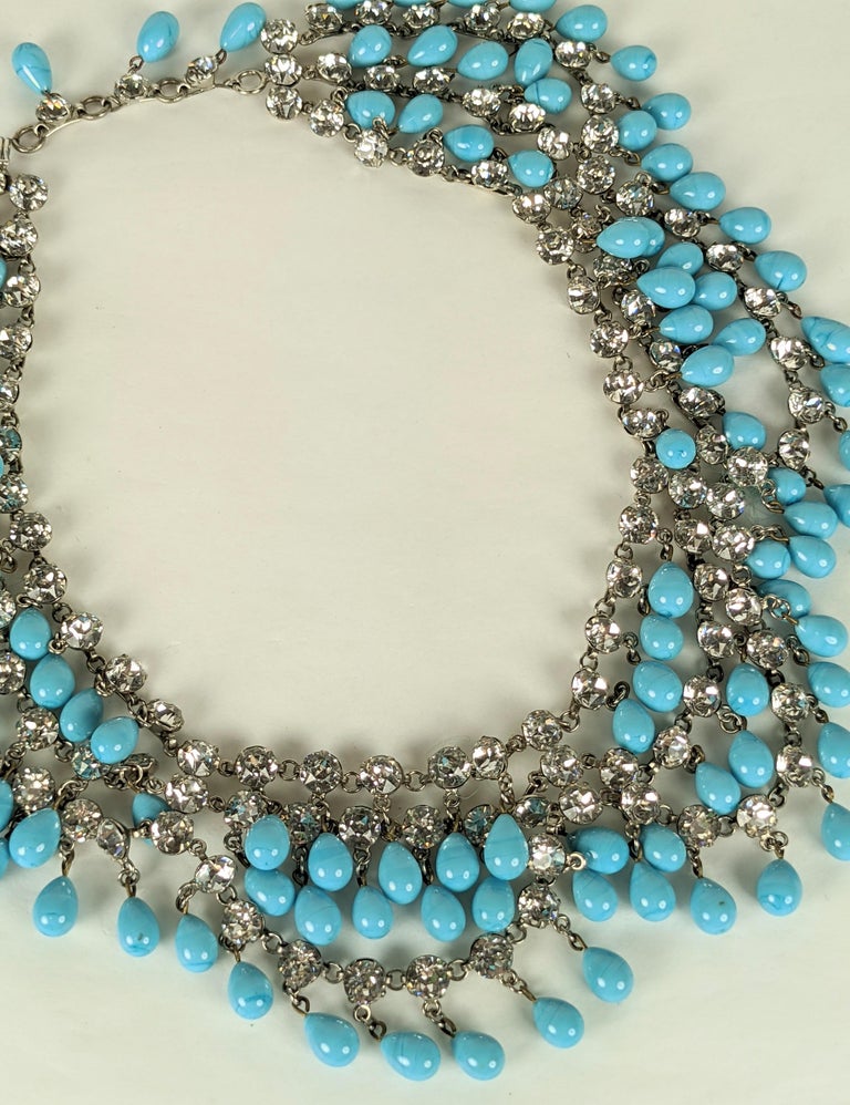 French Couture Paste and Pate de Verre Draped Collar For Sale at 1stDibs