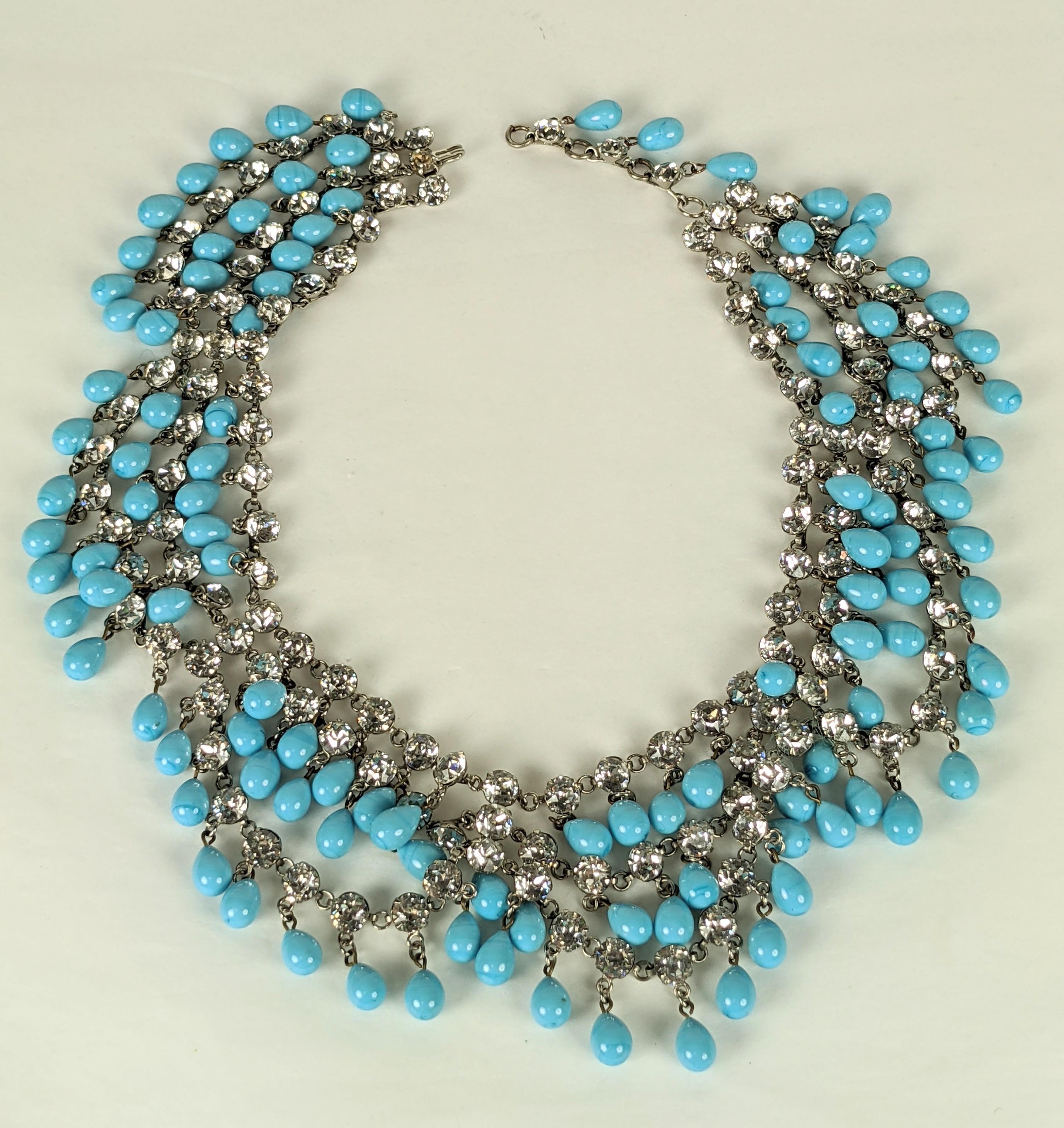 French Couture Paste and Pate de Verre Draped Collar For Sale 4