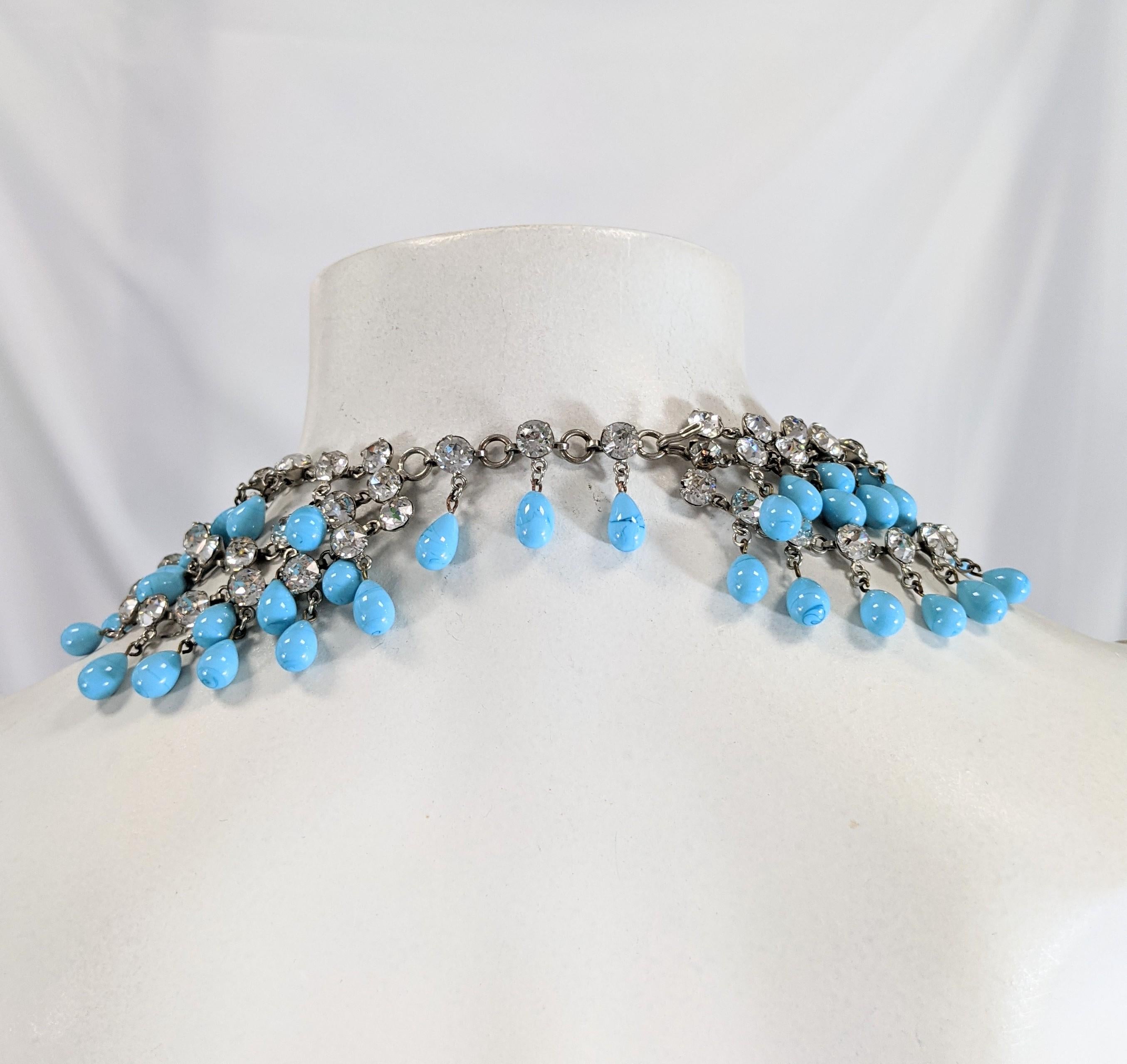French Couture Paste and Pate de Verre Draped Collar For Sale 5