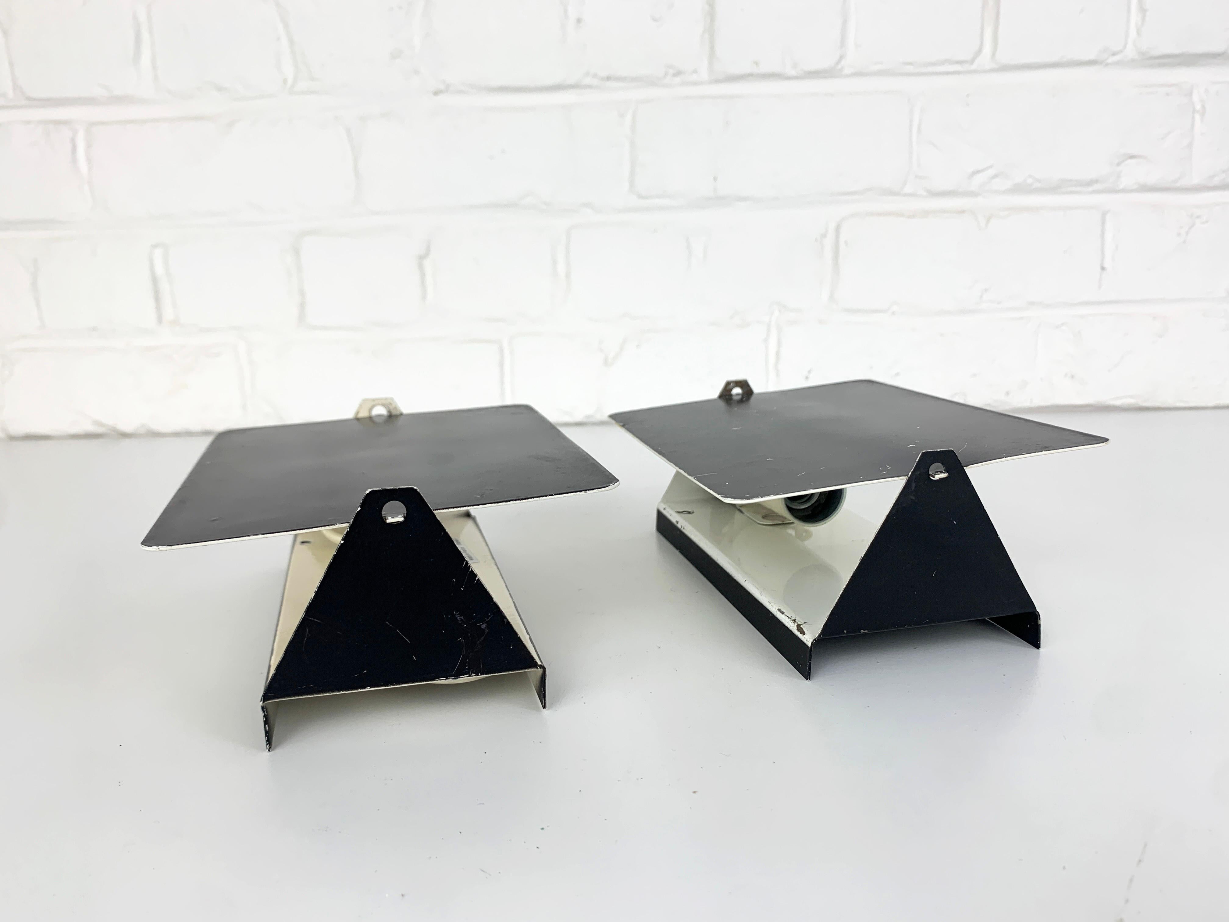 Lámparas de pared francesas CP1, Charlotte Perriand para Steph Simon, Les Arcs 1960s, Pareja siglo XX en venta