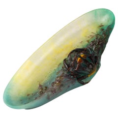 French "Crabe" Pâte de Verre Vide Poche by Amalric Walter and Henri Bergé