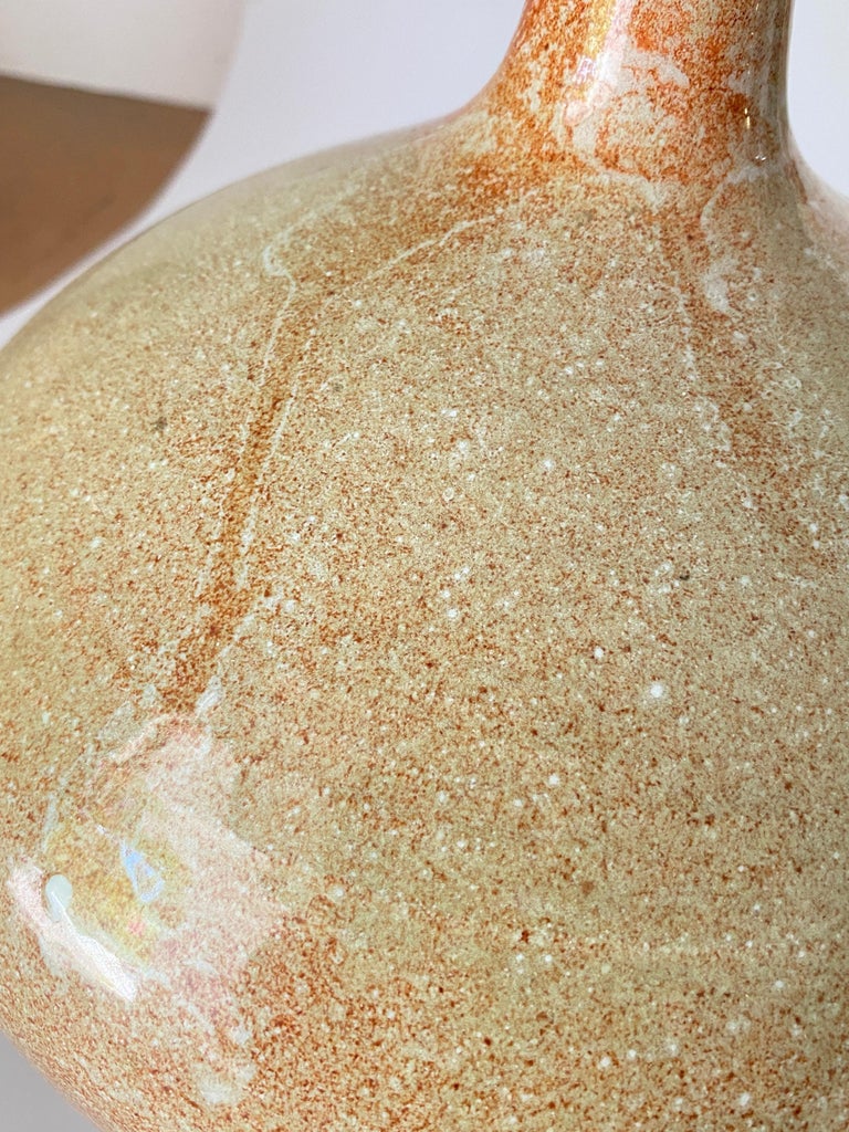 French Craftsmanship, Pair of Table Lamp, Ceramics, Brass, France