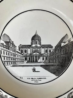 French Creamware Sorbonne Plate