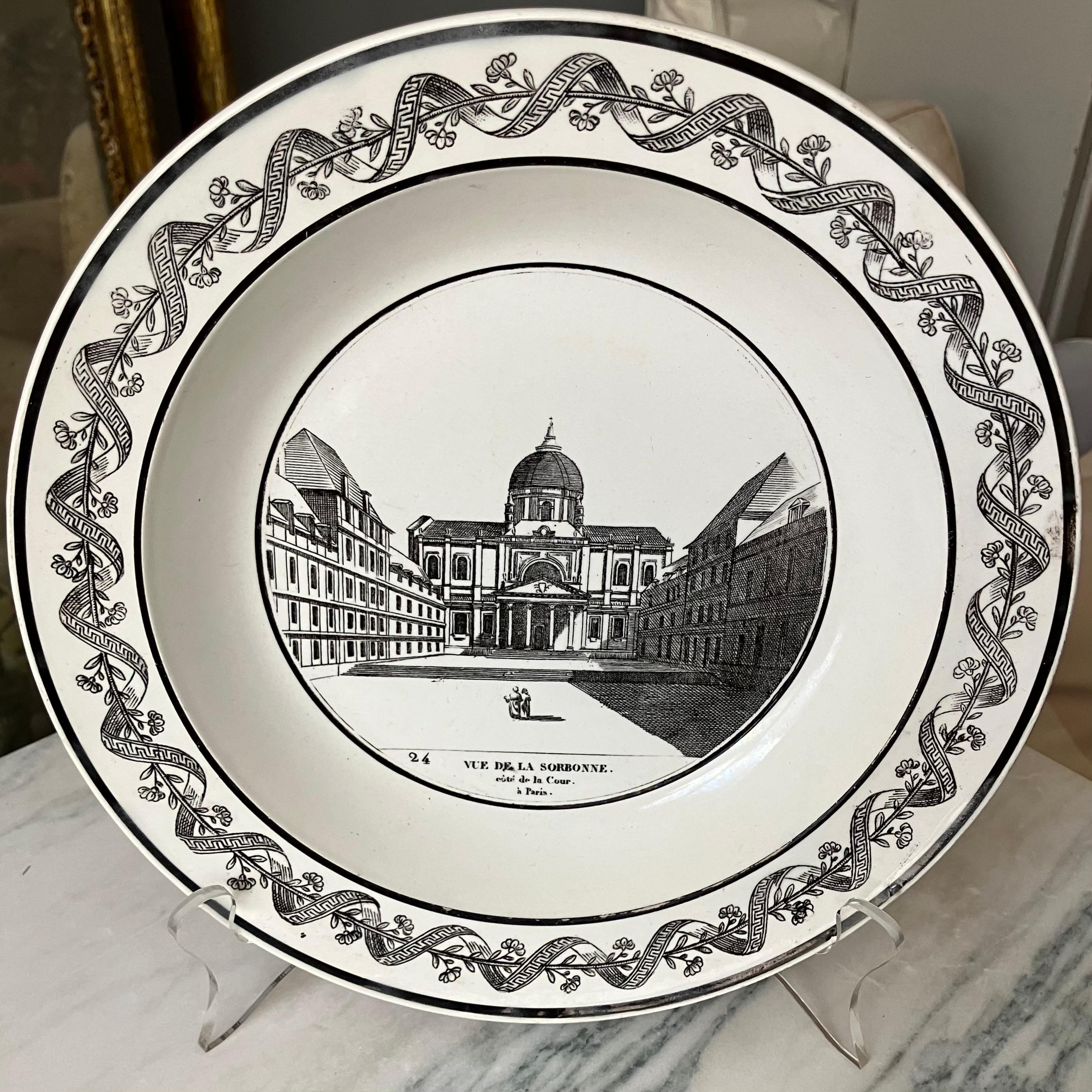Néoclassique Assiette Sorbonne française en vente