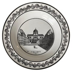 Antique French Creamware Sorbonne Plate