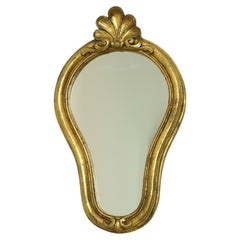 French Crested Mirror Gold Leaf Baroque Style Classic 48cm