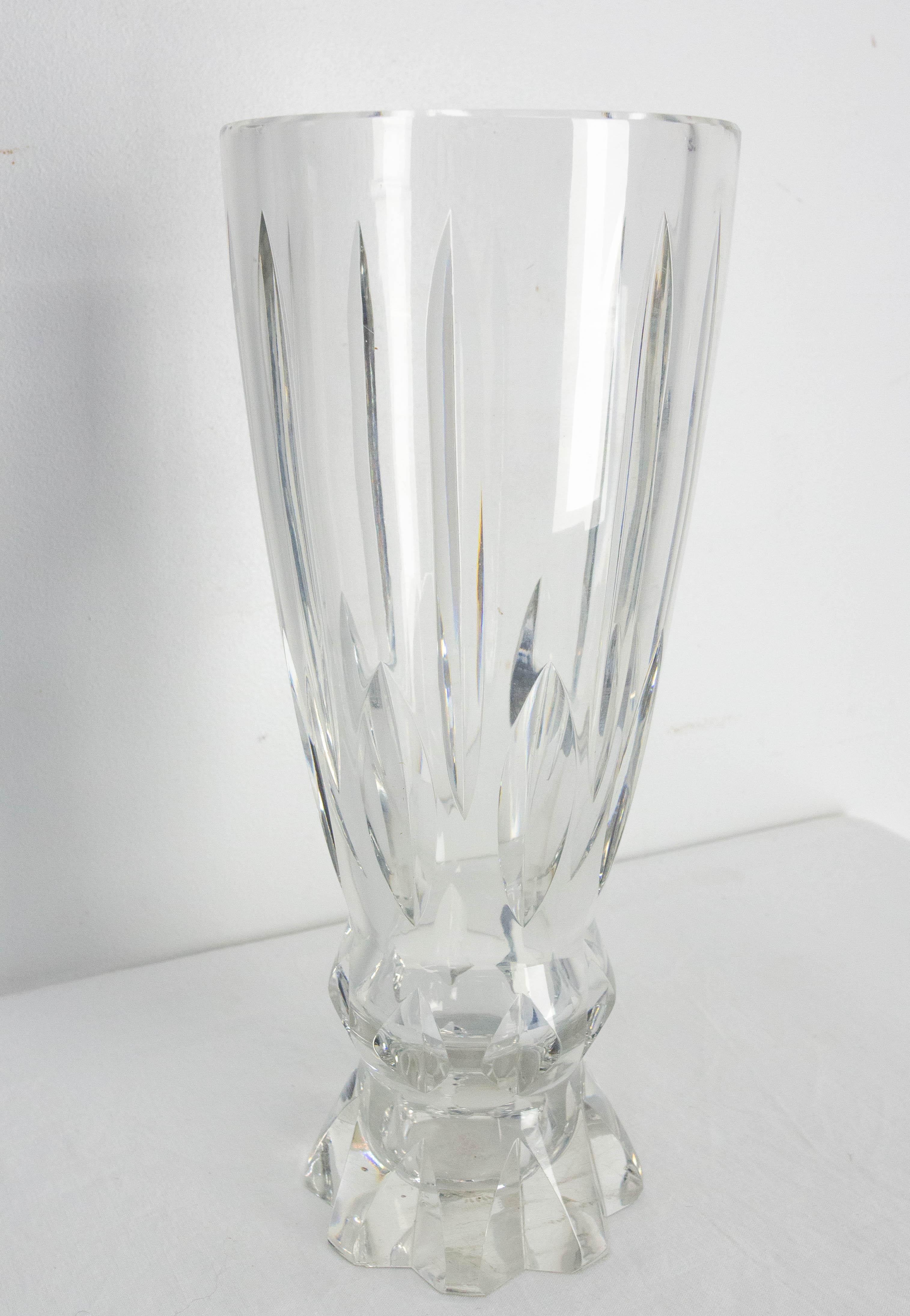 Vaso di Cristallo Francese Manifattura di Sèvres 1960 circa In condizioni buone in vendita a Labrit, Landes