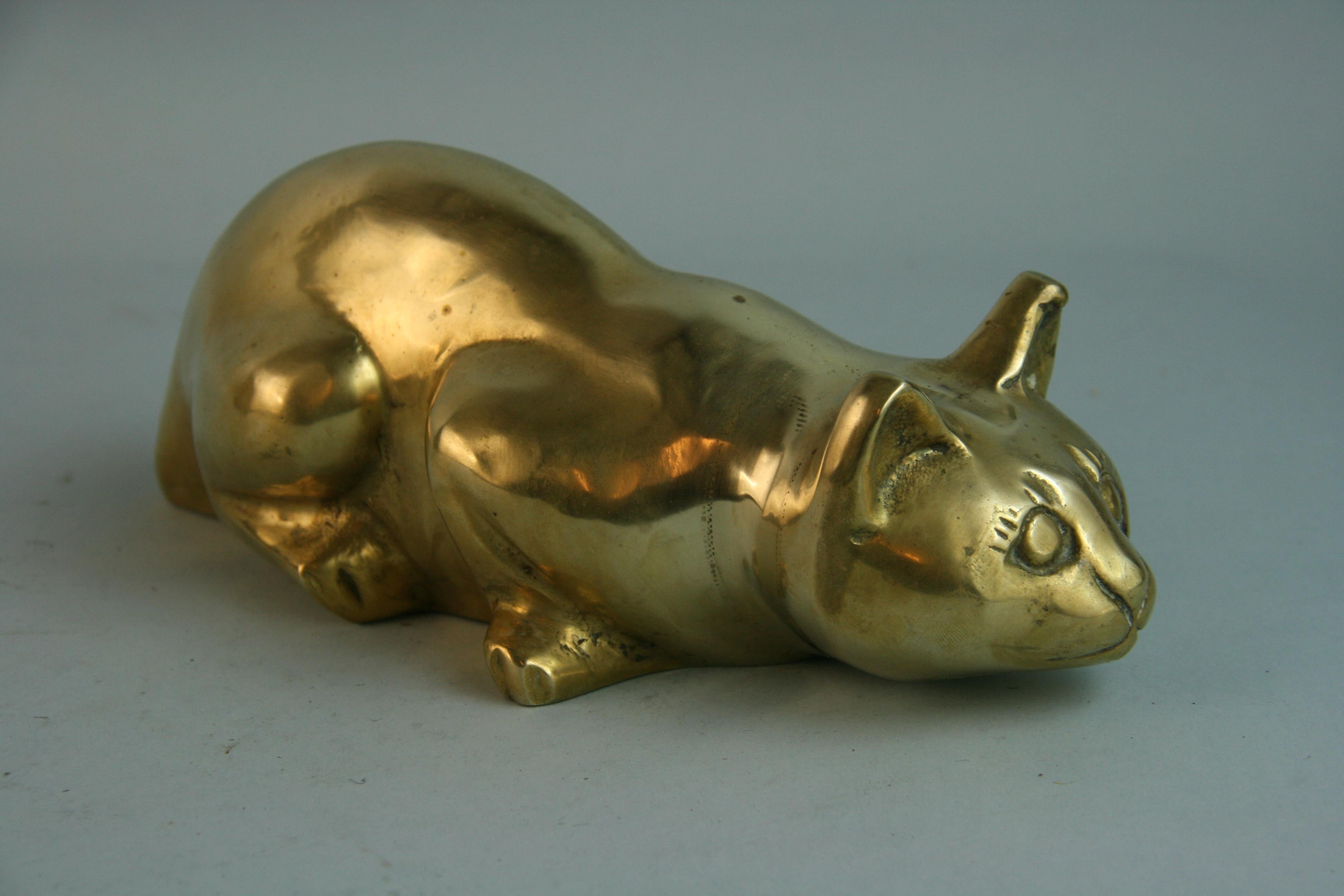 brass cat