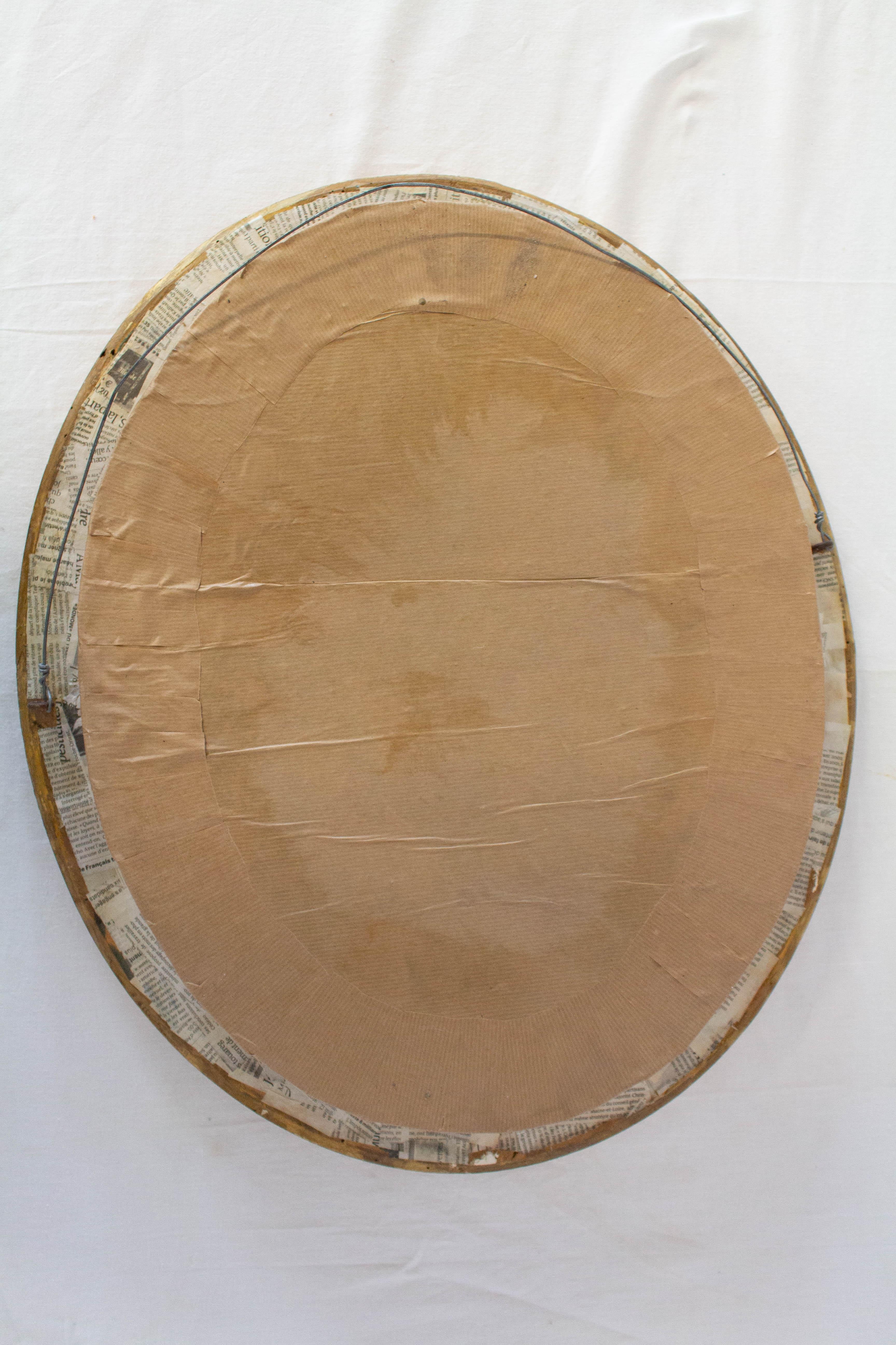French Crucifix Vitrine and Oval Frame, Late 19th Century For Sale 3