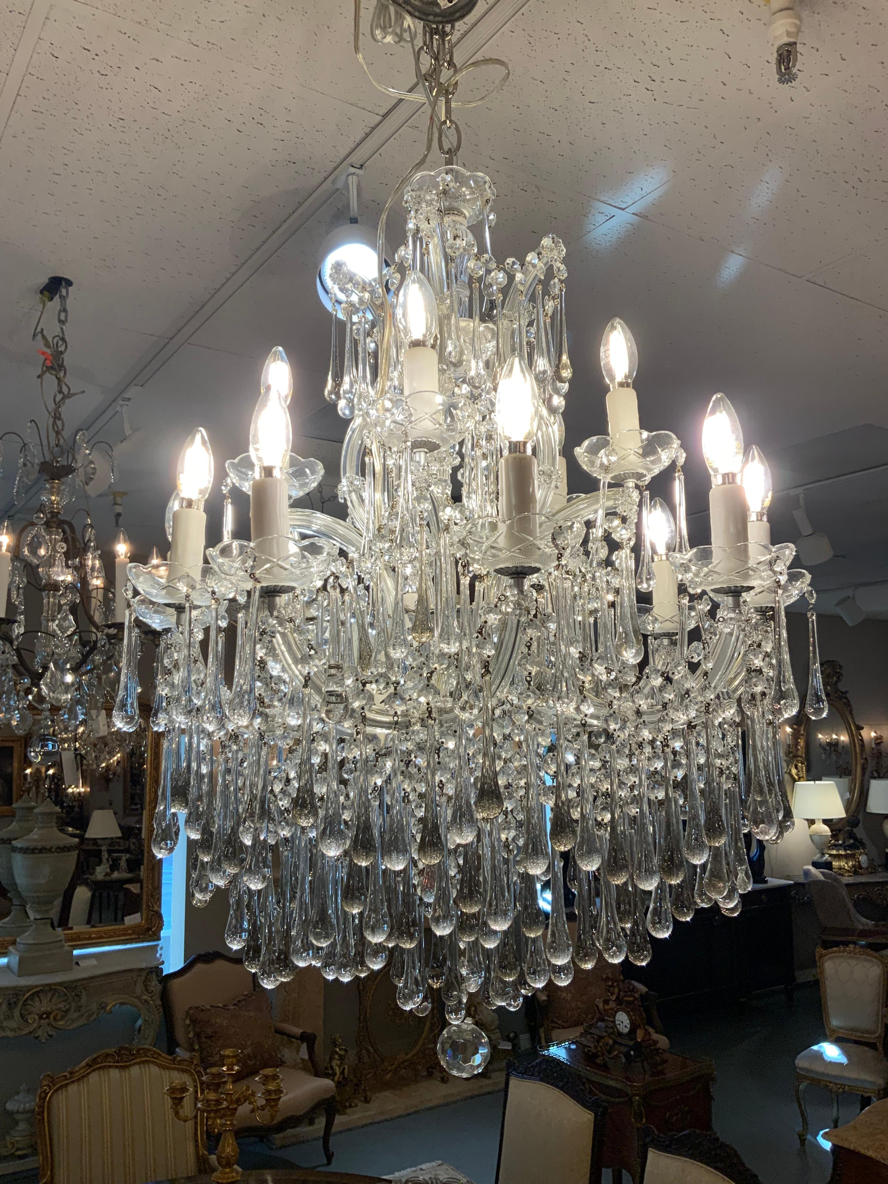 Araña de cristal francés de 15 luces Cristal en venta