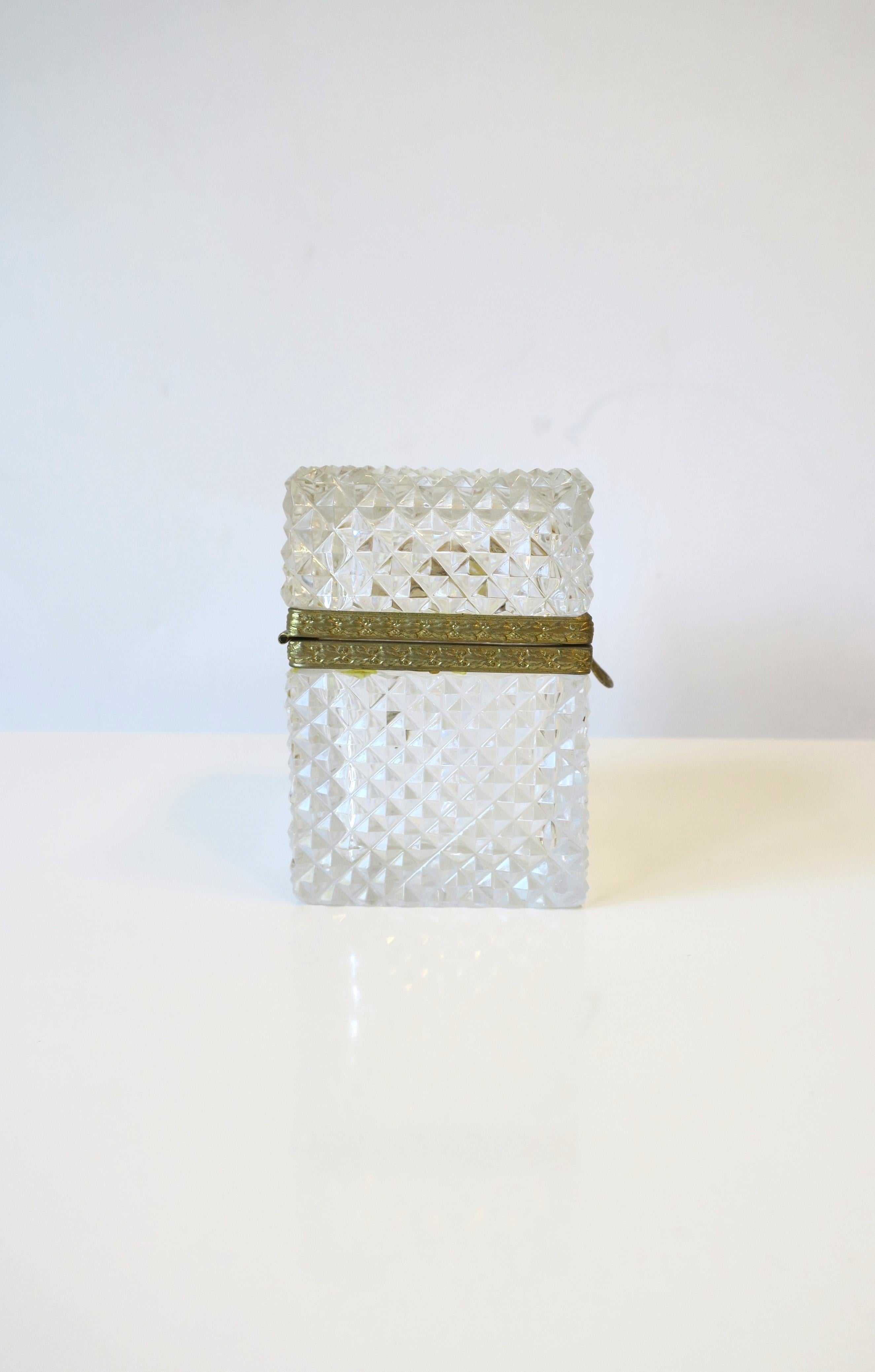 French Crystal Jewelry Box, from Paris, circa 20th Century 7