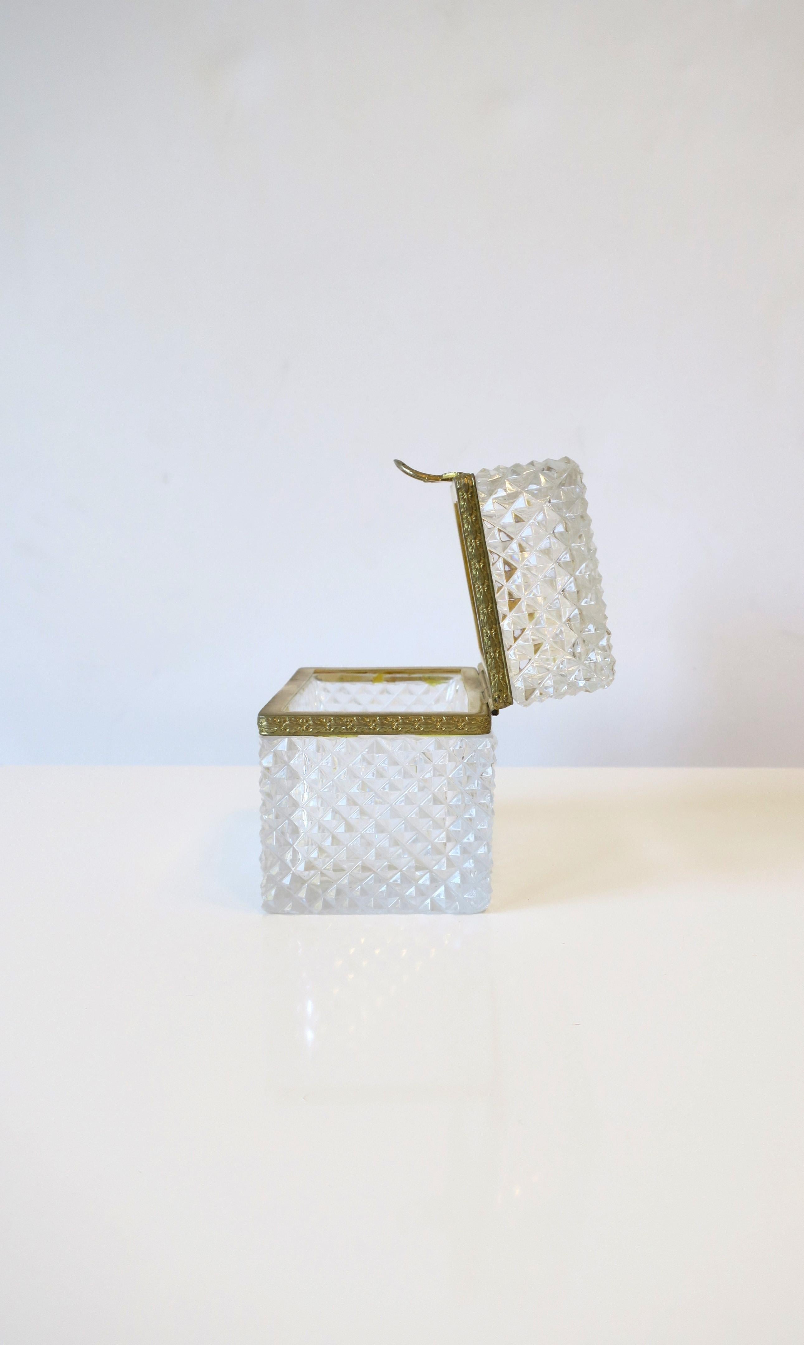 French Crystal Jewelry Box, from Paris, circa 20th Century 7