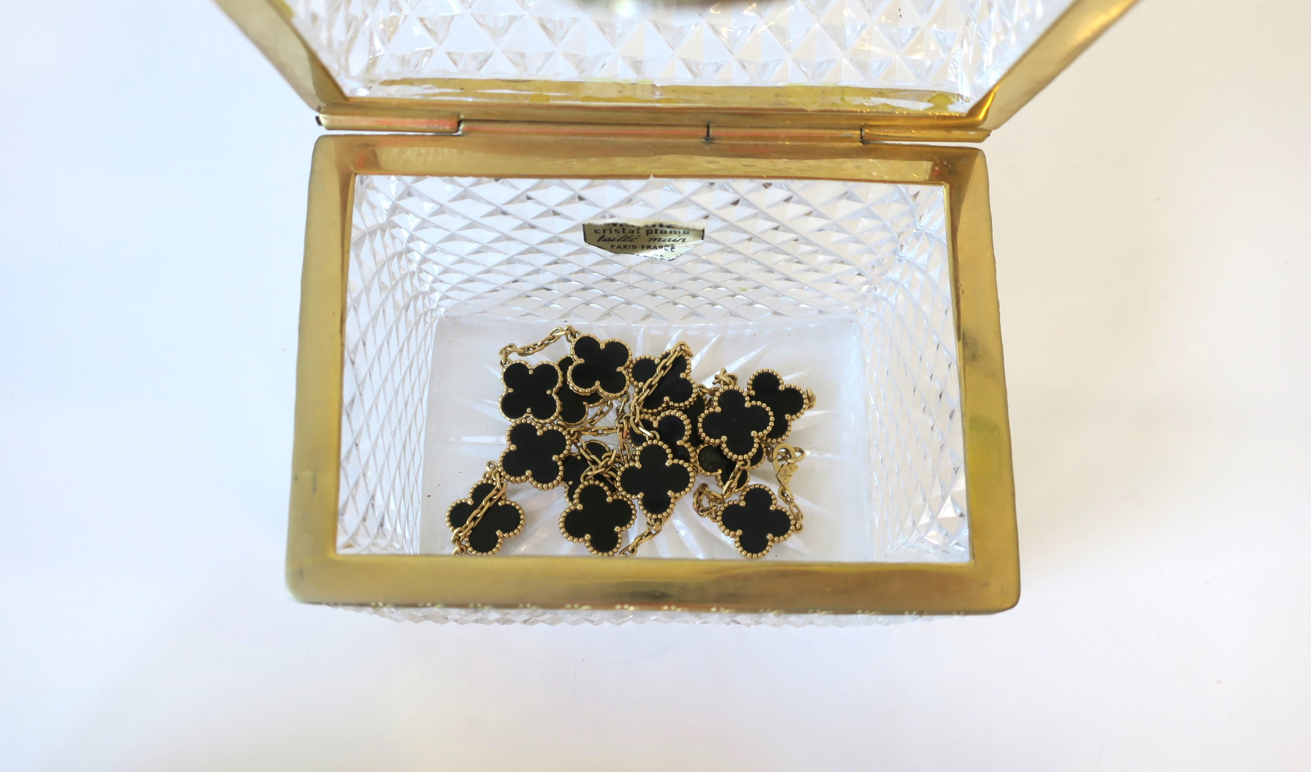 French Crystal Jewelry Box, from Paris, circa 20th Century 9