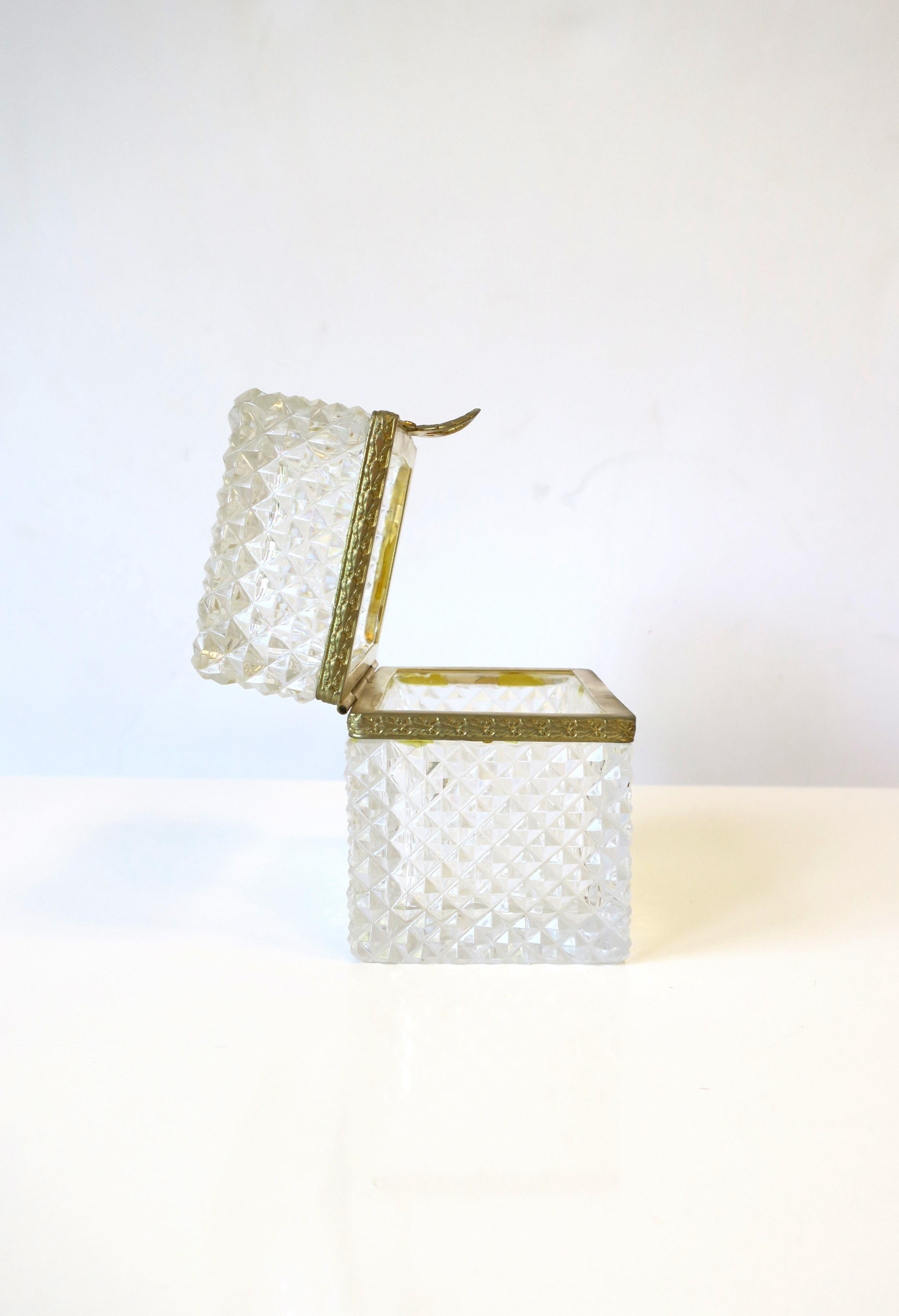 French Crystal Jewelry Box, from Paris, circa 20th Century 11