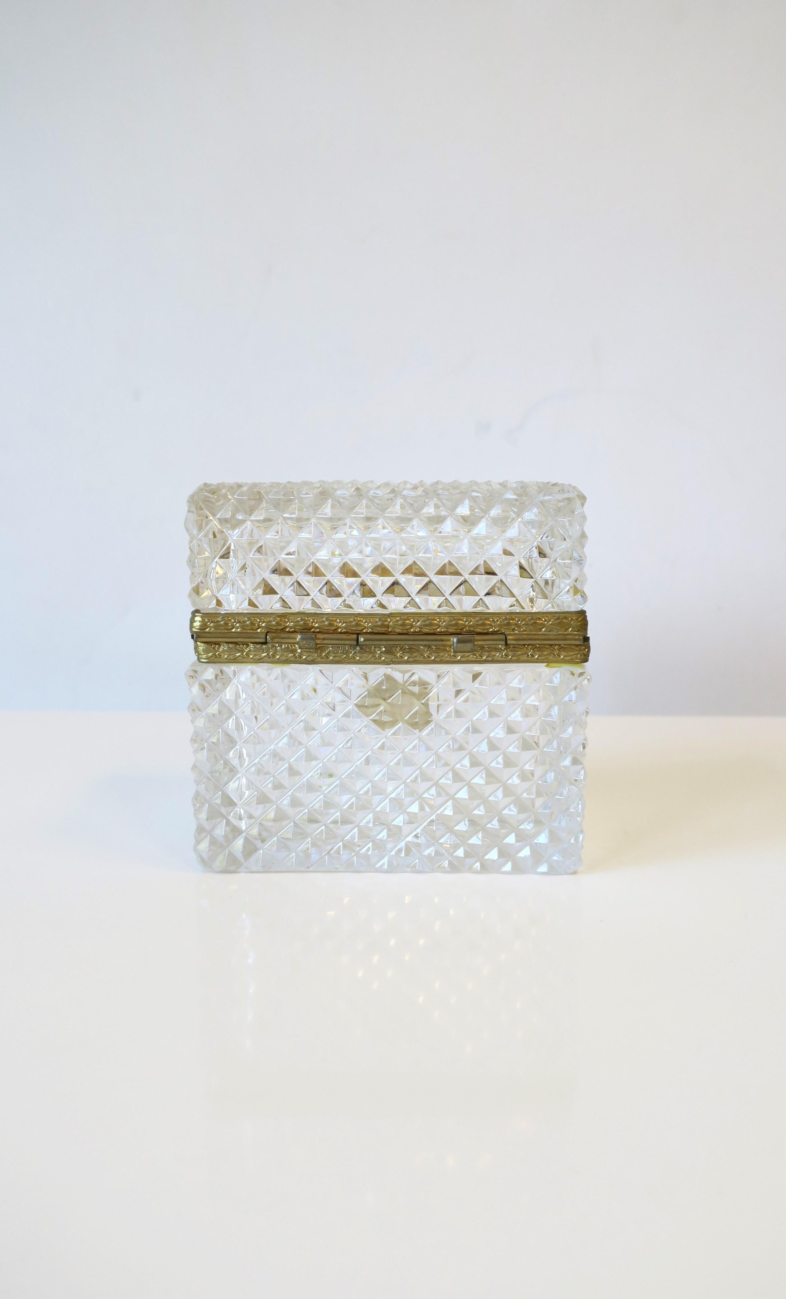 French Crystal Jewelry Box, from Paris, circa 20th Century 15