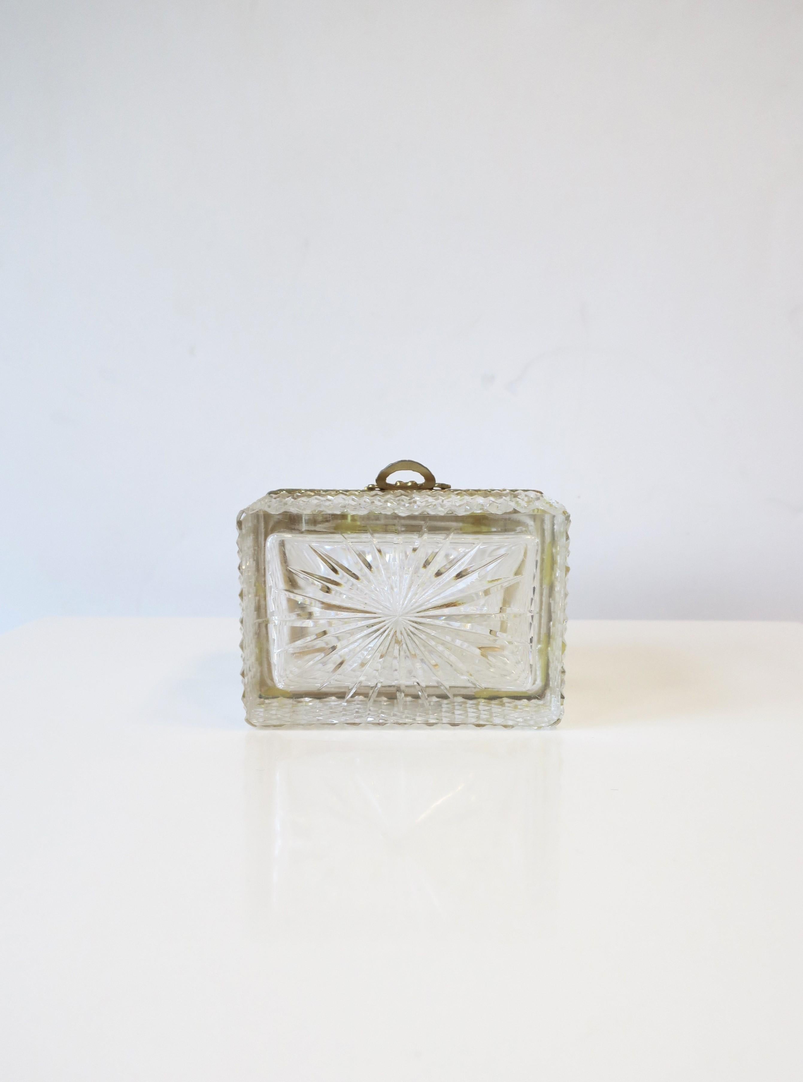 French Crystal Jewelry Box, from Paris, circa 20th Century 16