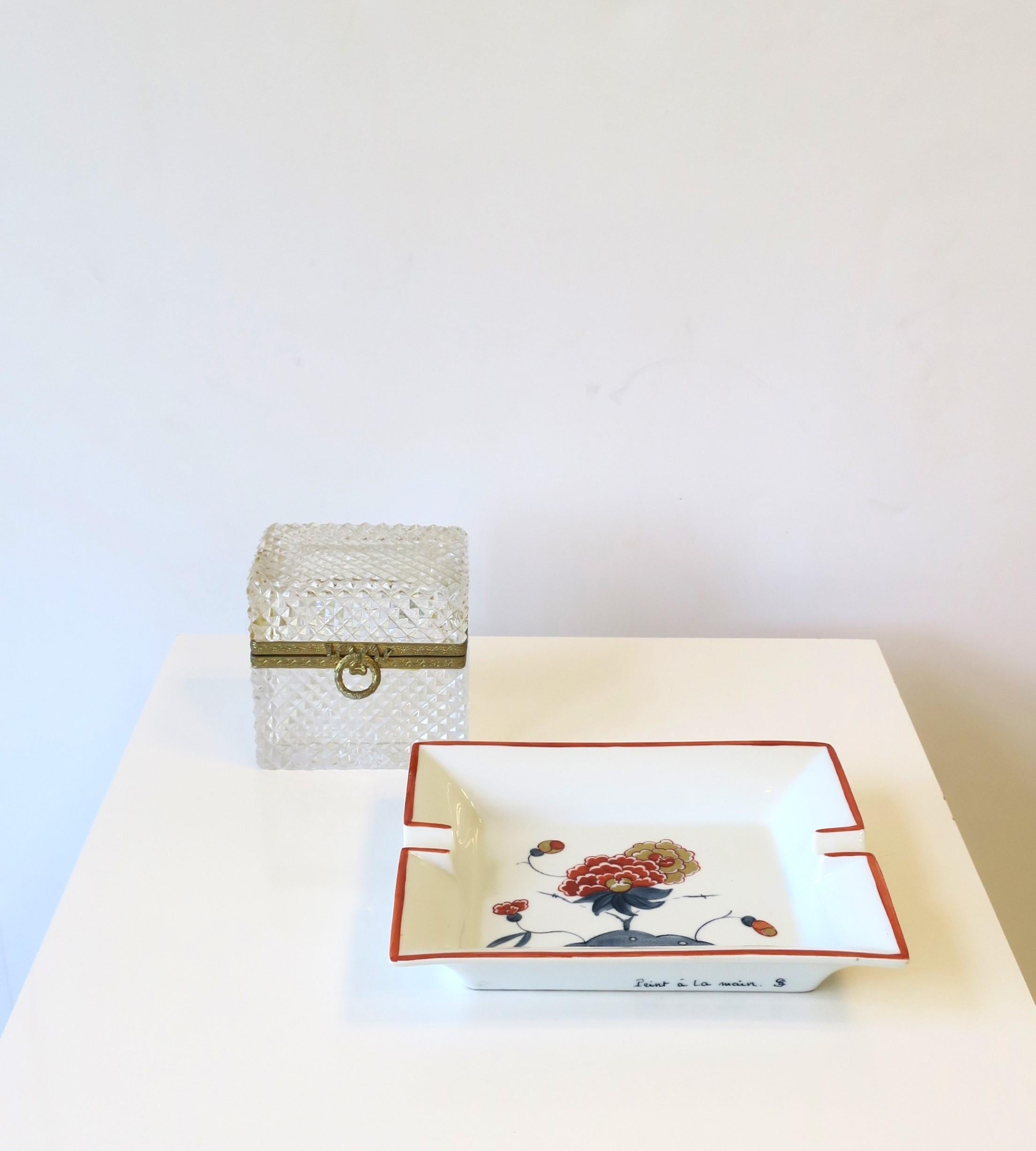 French Crystal Jewelry Box, from Paris, circa 20th Century In Good Condition In New York, NY