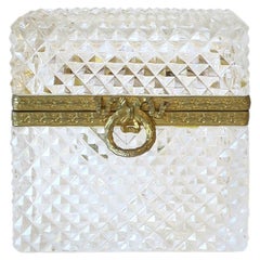 French Crystal Jewelry Box, from Paris, circa 20th Century