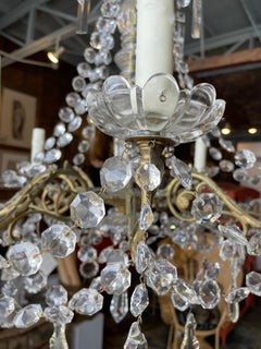 Lustre en cristal et bronze (début du 20e siècle)