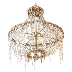 French Crystal and Mirror Chandelier