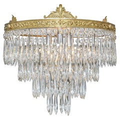 French Crystal Antique Chandelier