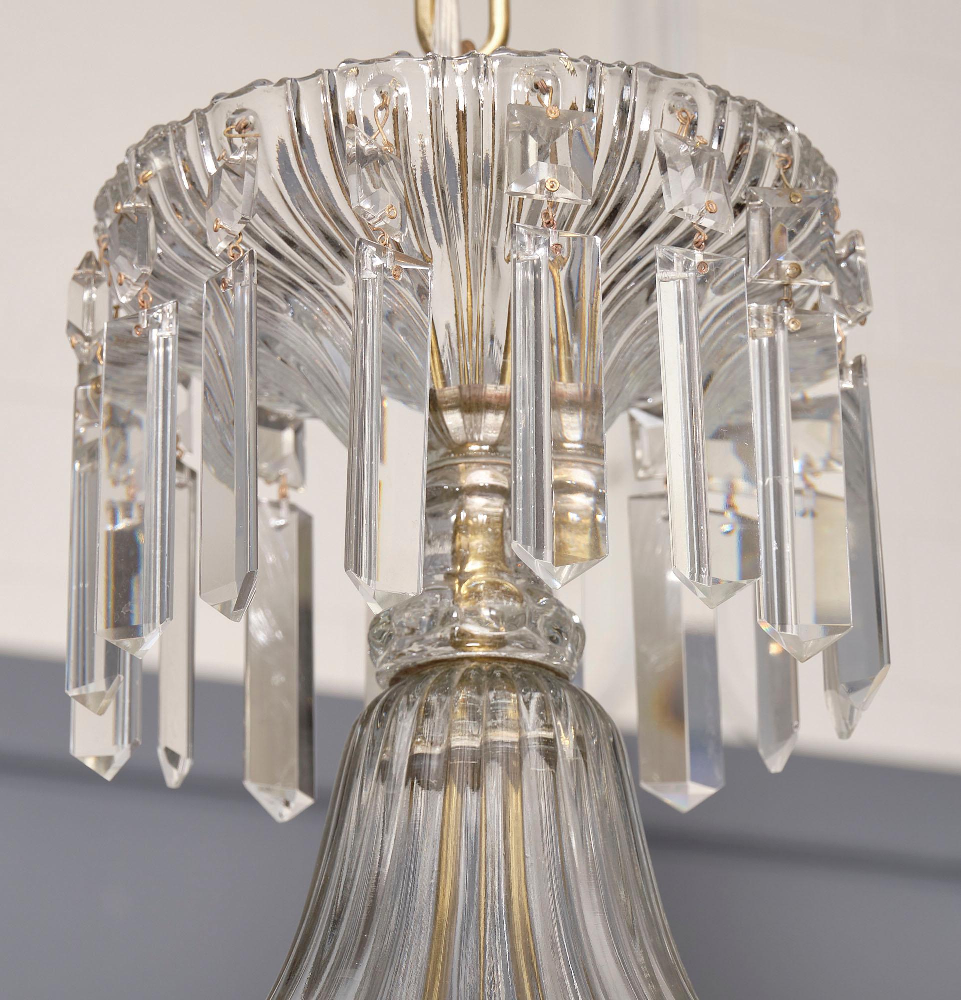 Early 20th Century French Crystal Antique Chandelier in the Manner of Baccarat