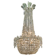 French Crystal Basket Chandelier