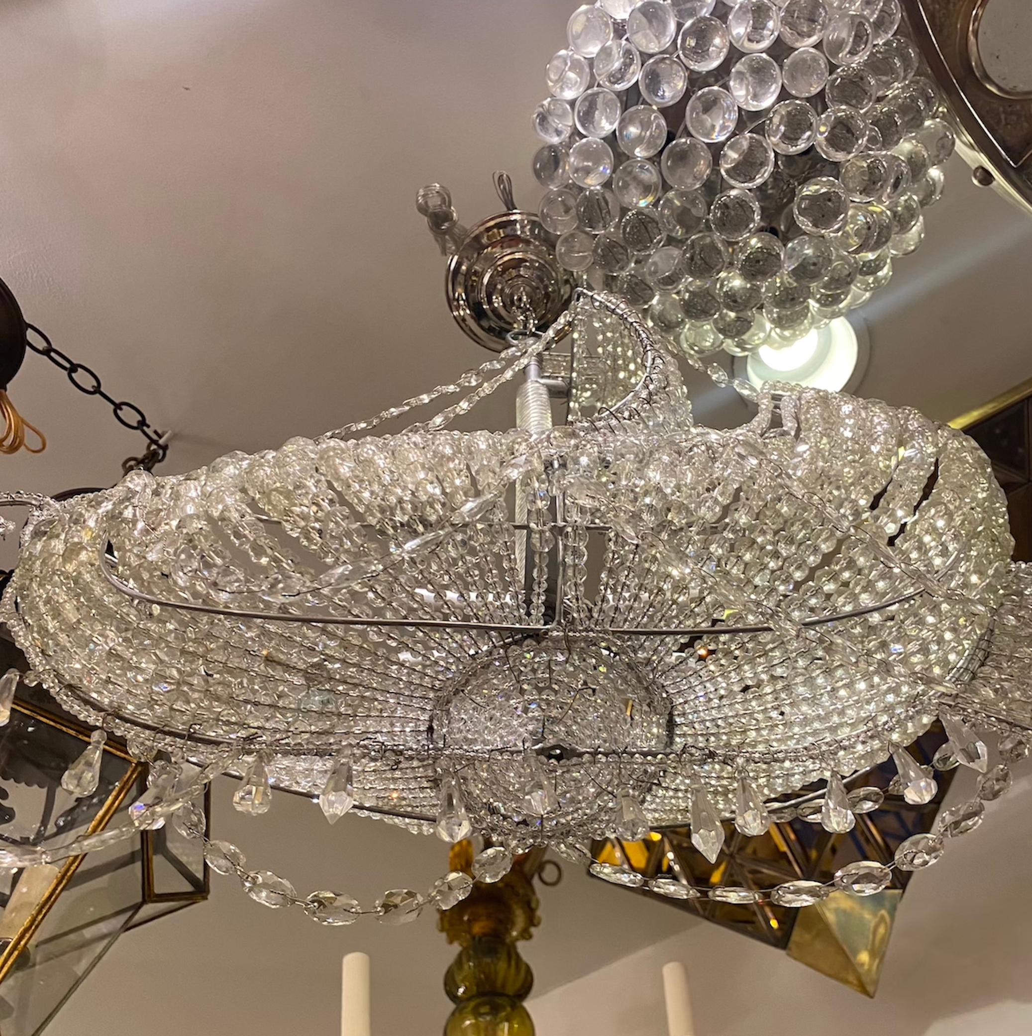 Lustre de bateau français en cristal 5