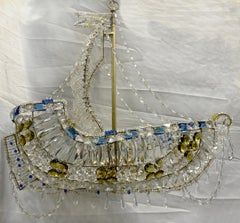 French Crystal Ship Chandelier