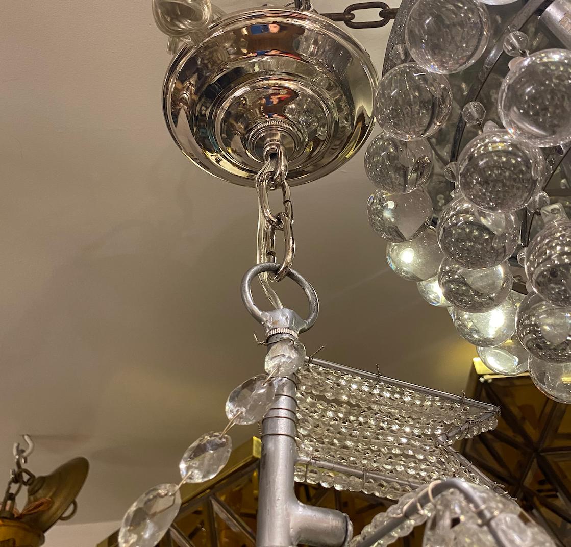 Lustre de bateau français en cristal Bon état à New York, NY