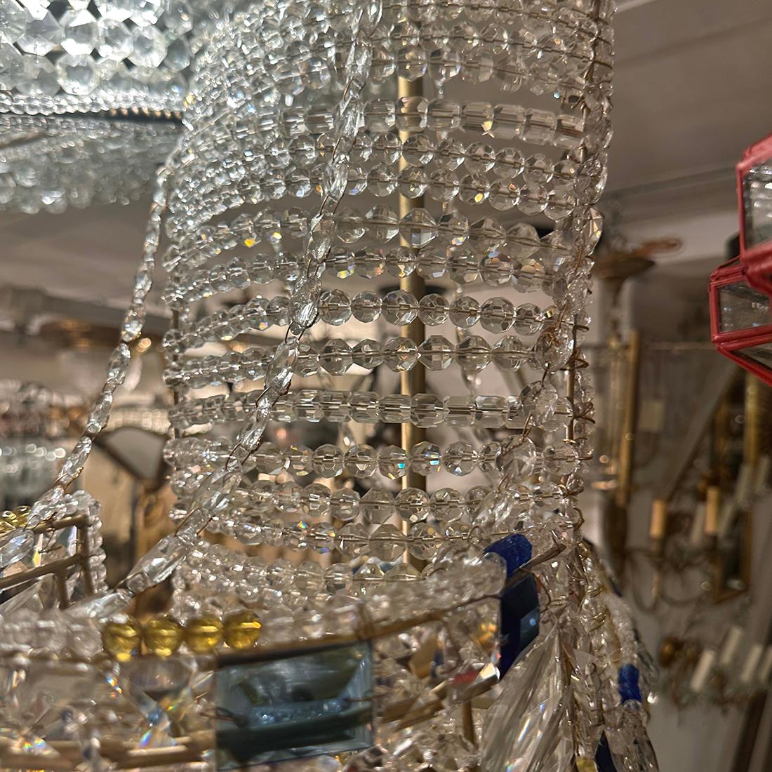 Lampadario francese di cristallo a forma di nave in vendita 3
