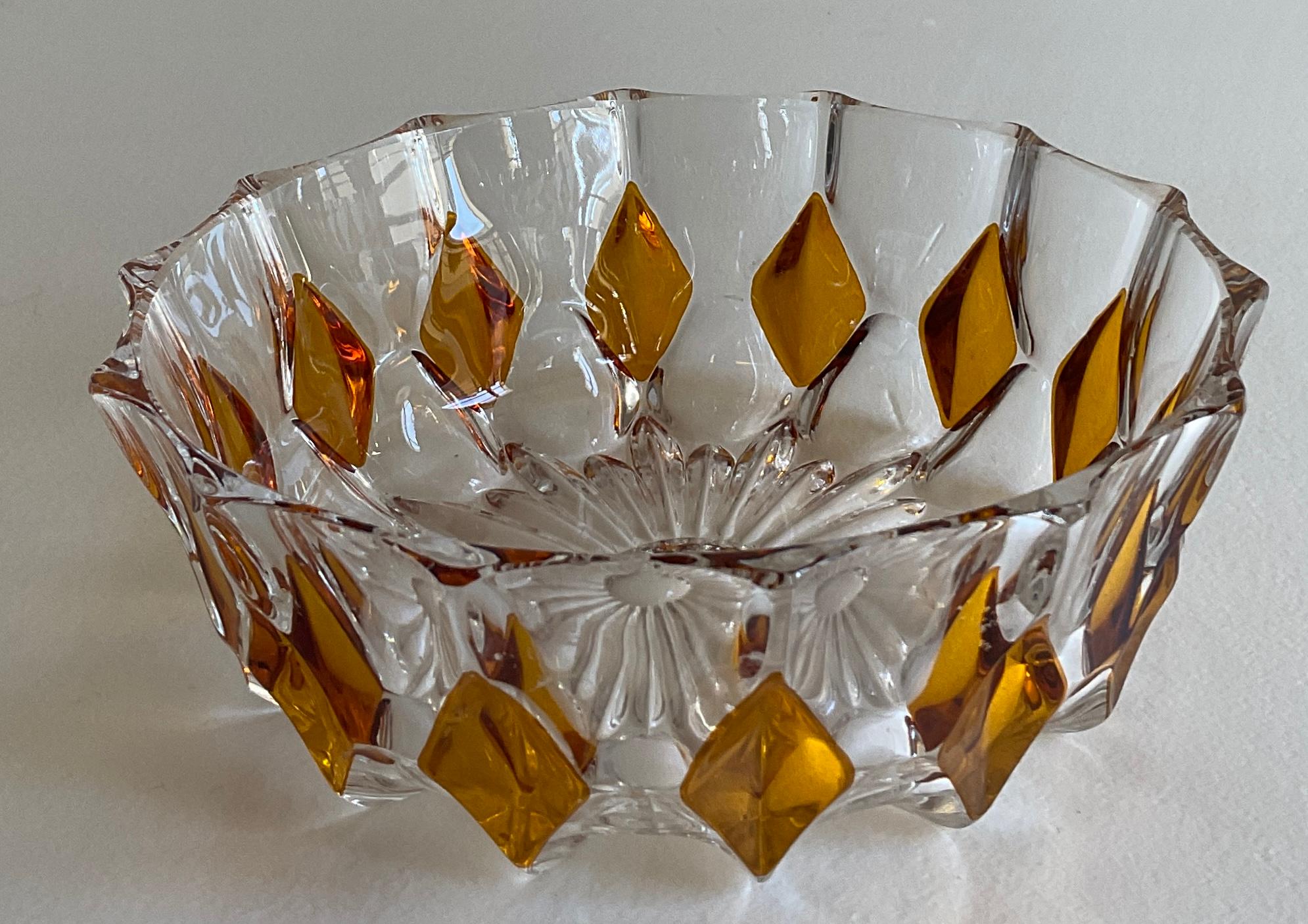 vintage crystal candy dish with lid