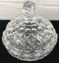 French Crystal Candy Dish, Trinket or Jewelry Box from Reims, Champagne Region