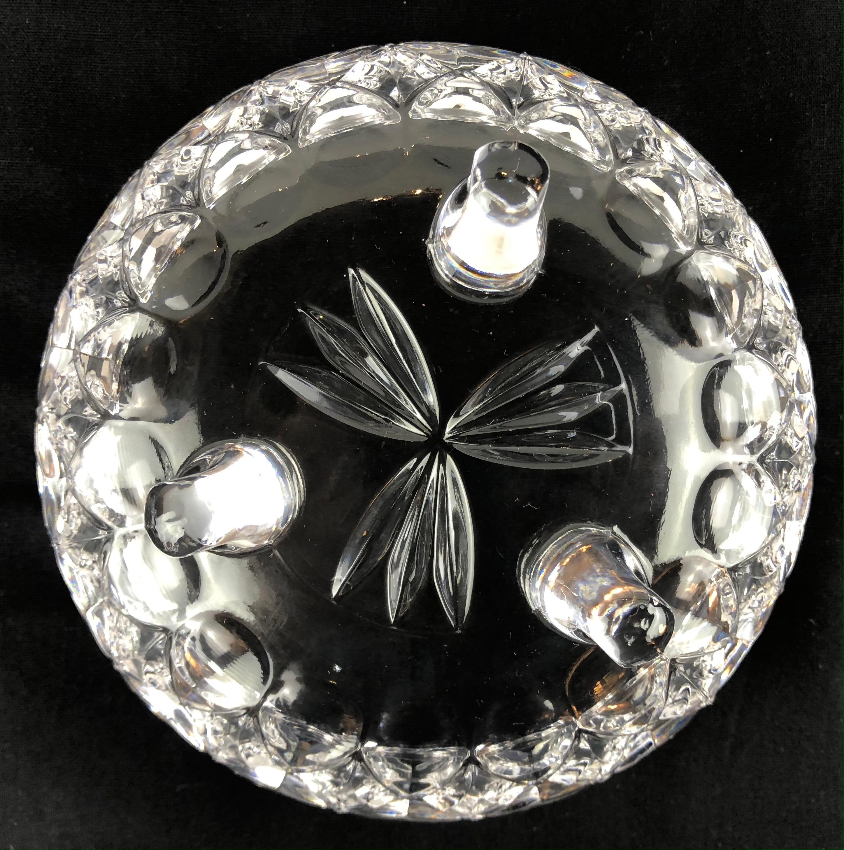 French Crystal Candy Dish, Trinket or Jewelry Box from Reims, Champagne Region 1