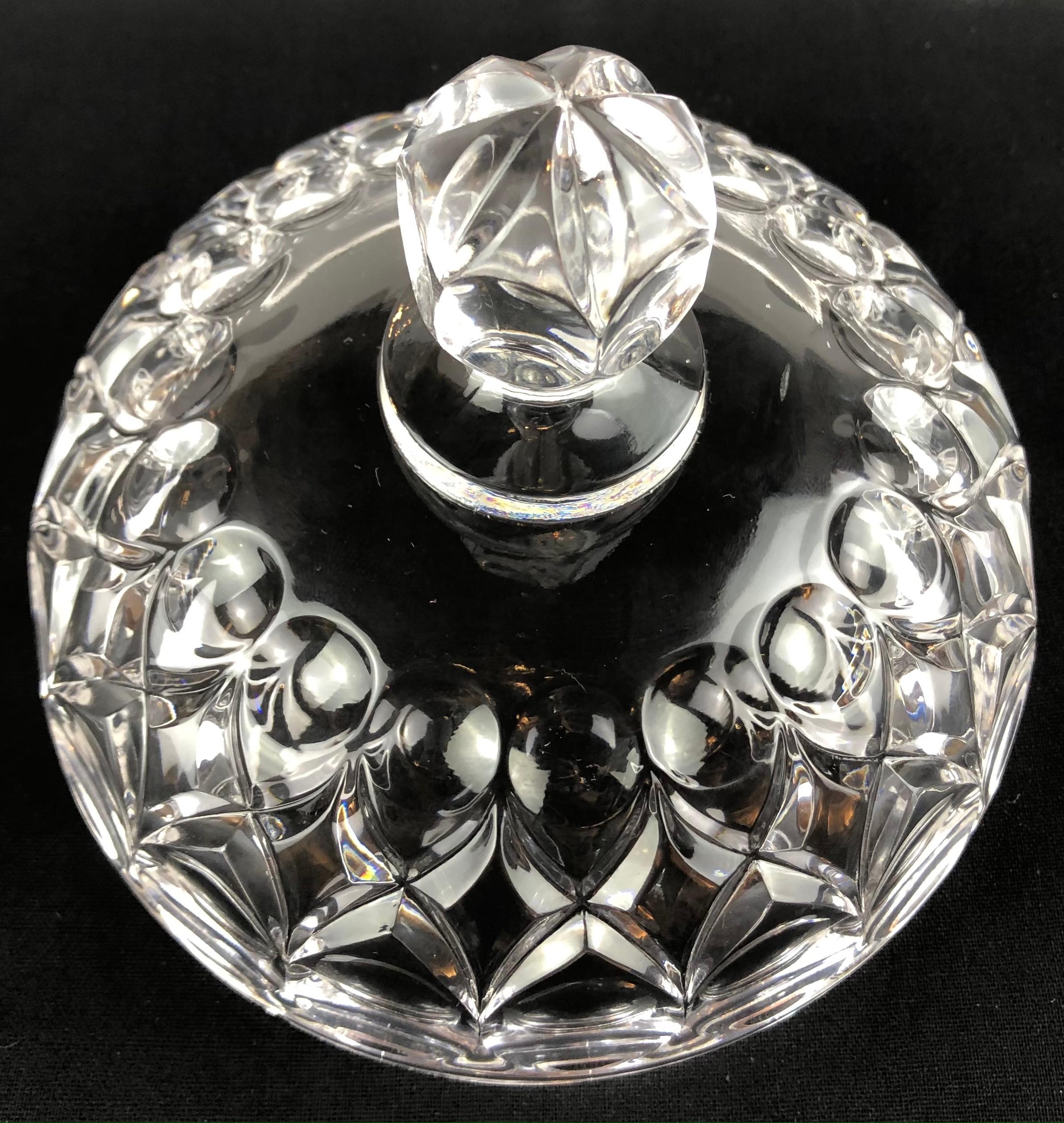 French Crystal Candy Dish, Trinket or Jewelry Box from Reims, Champagne Region 2