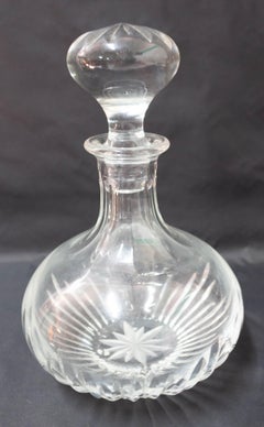 French Crystal Carafe Midcentury