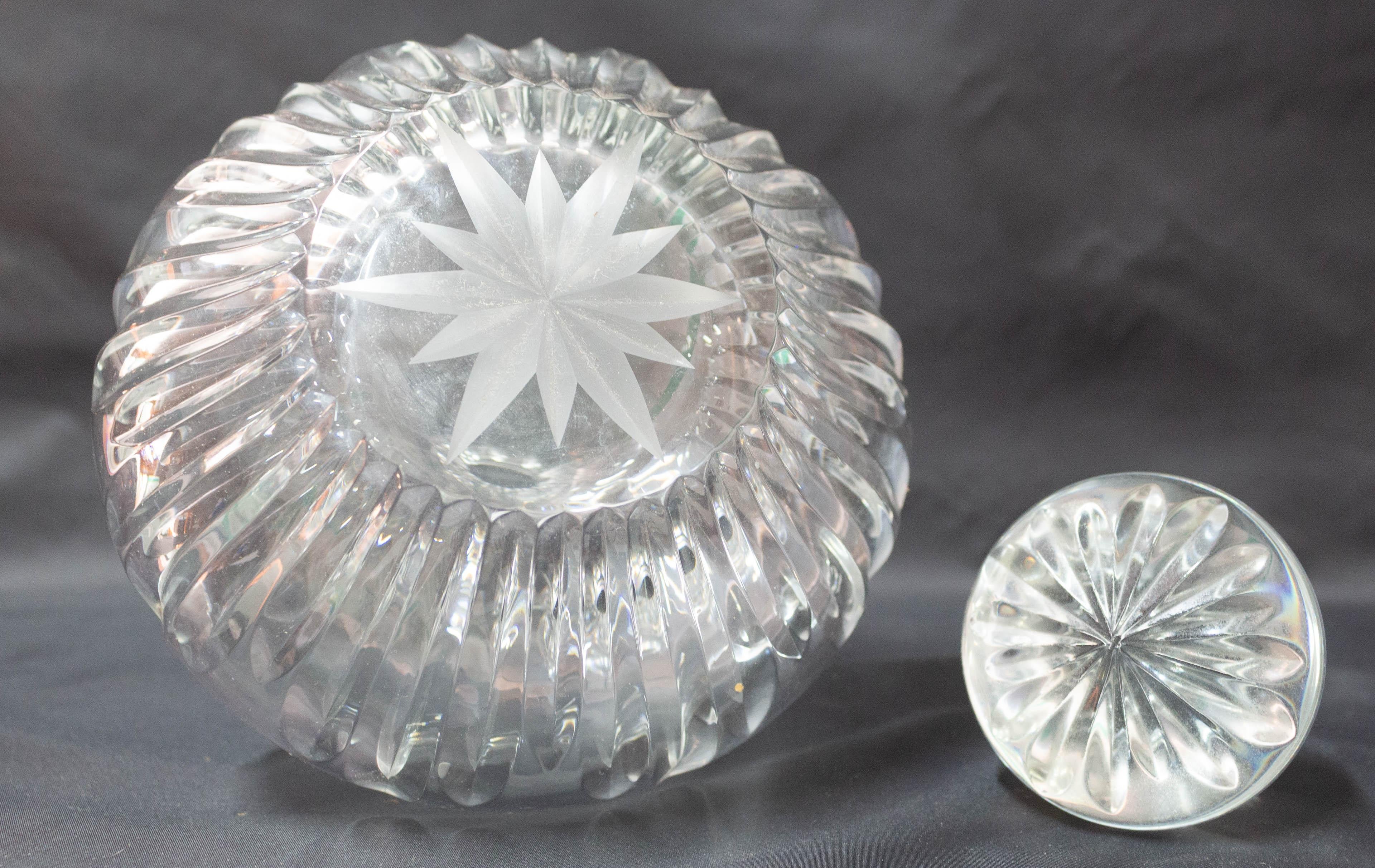 Mid-Century Modern Carafe en cristal français Midcentury en vente