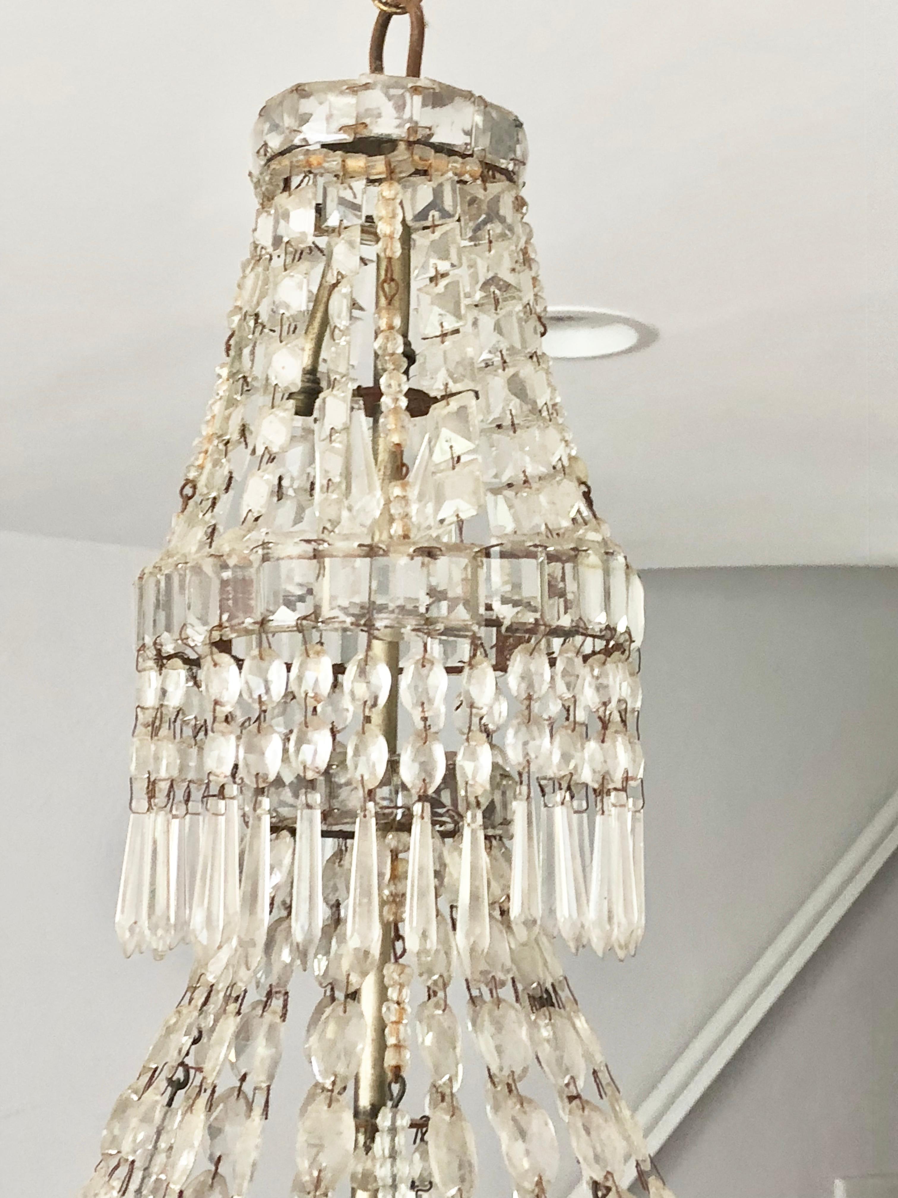 French Crystal Chandelier, 18th Century 1