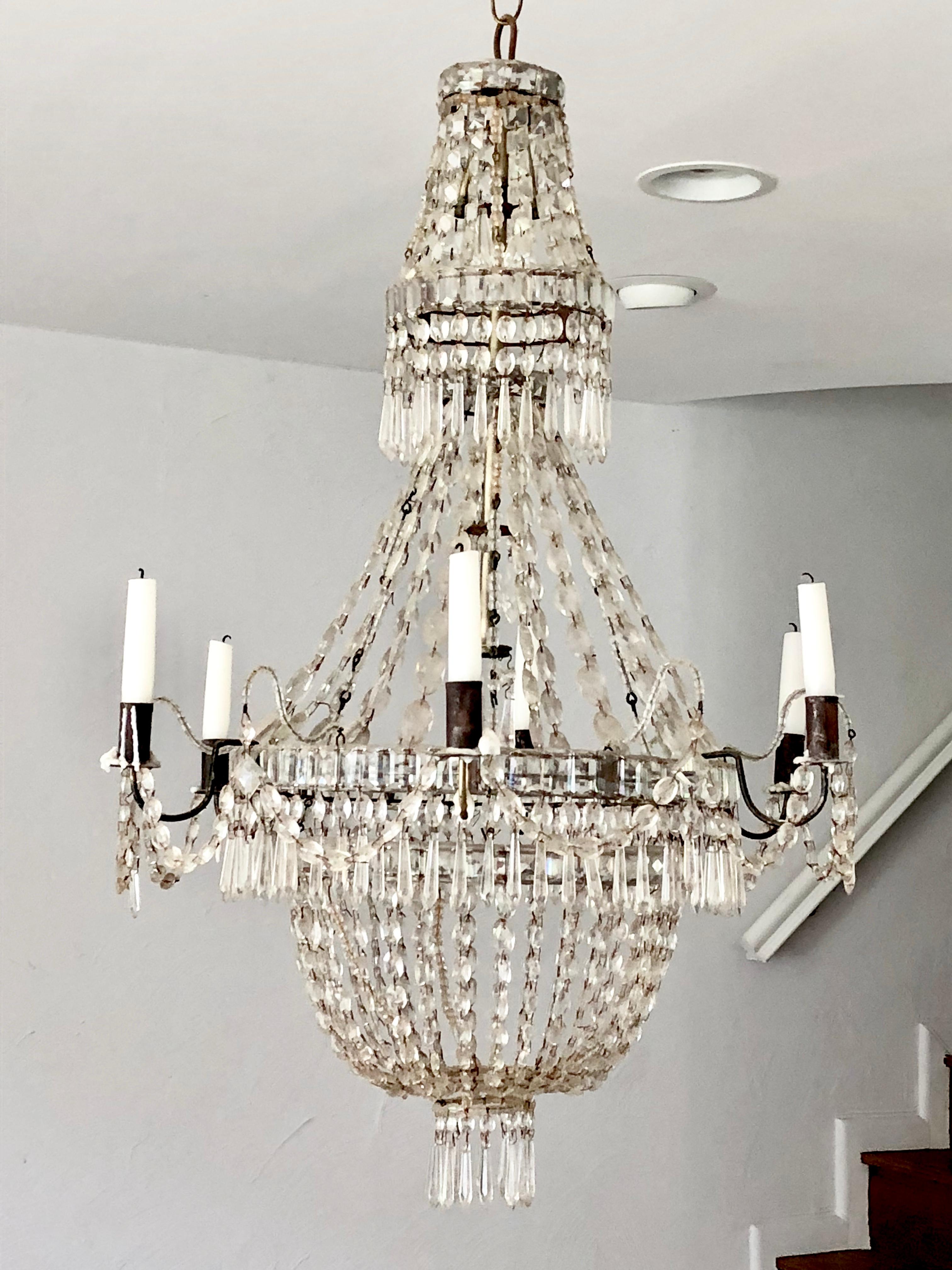 French Crystal Chandelier, 18th Century 3