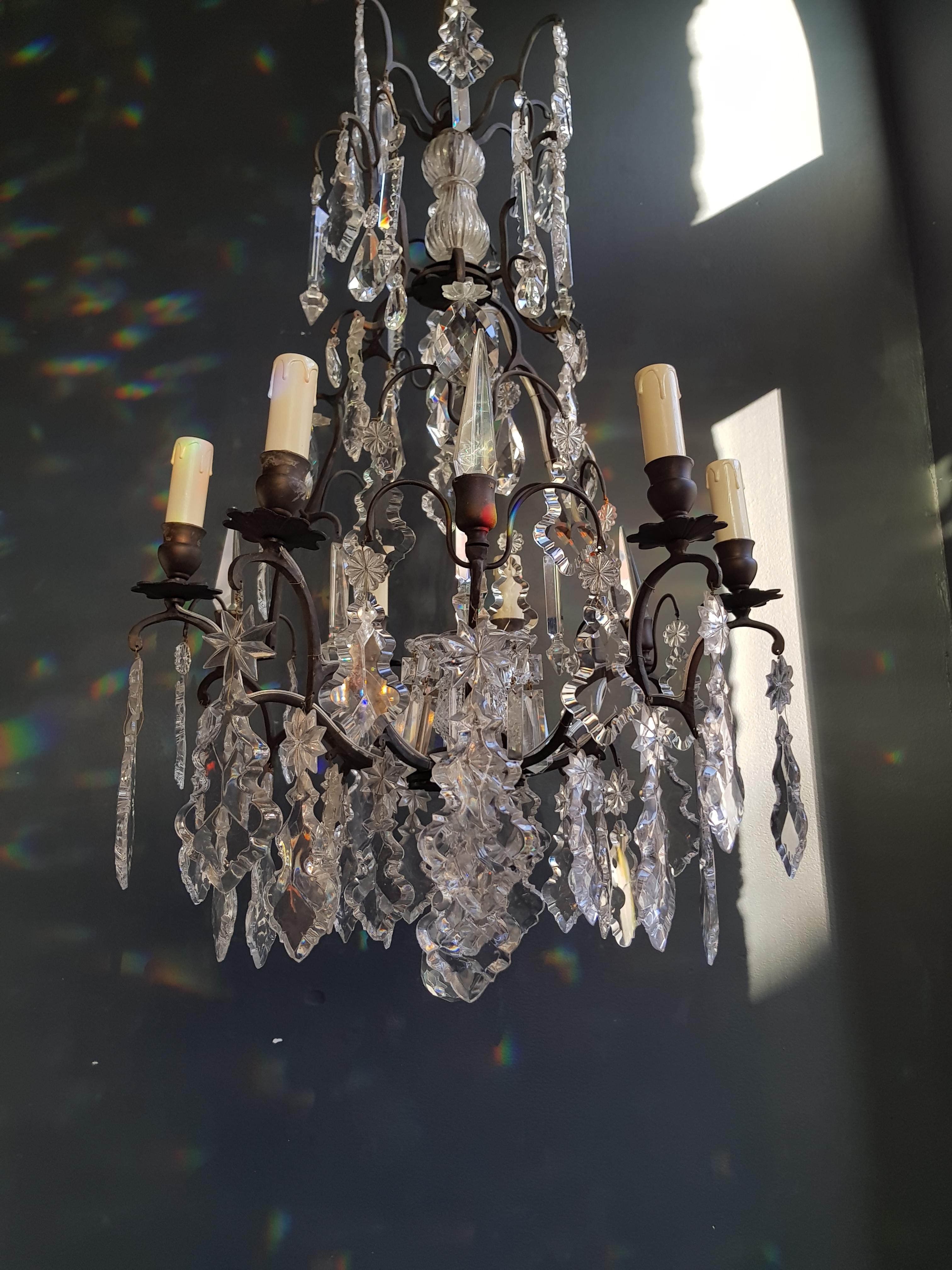 French Crystal Chandelier - Antique Ceiling Lamp Exuding Art Nouveau Elegance

Introducing an exquisite French crystal chandelier that embodies the opulence and grace of an antique era, enriched by the Art Nouveau style.

Meticulously Restored