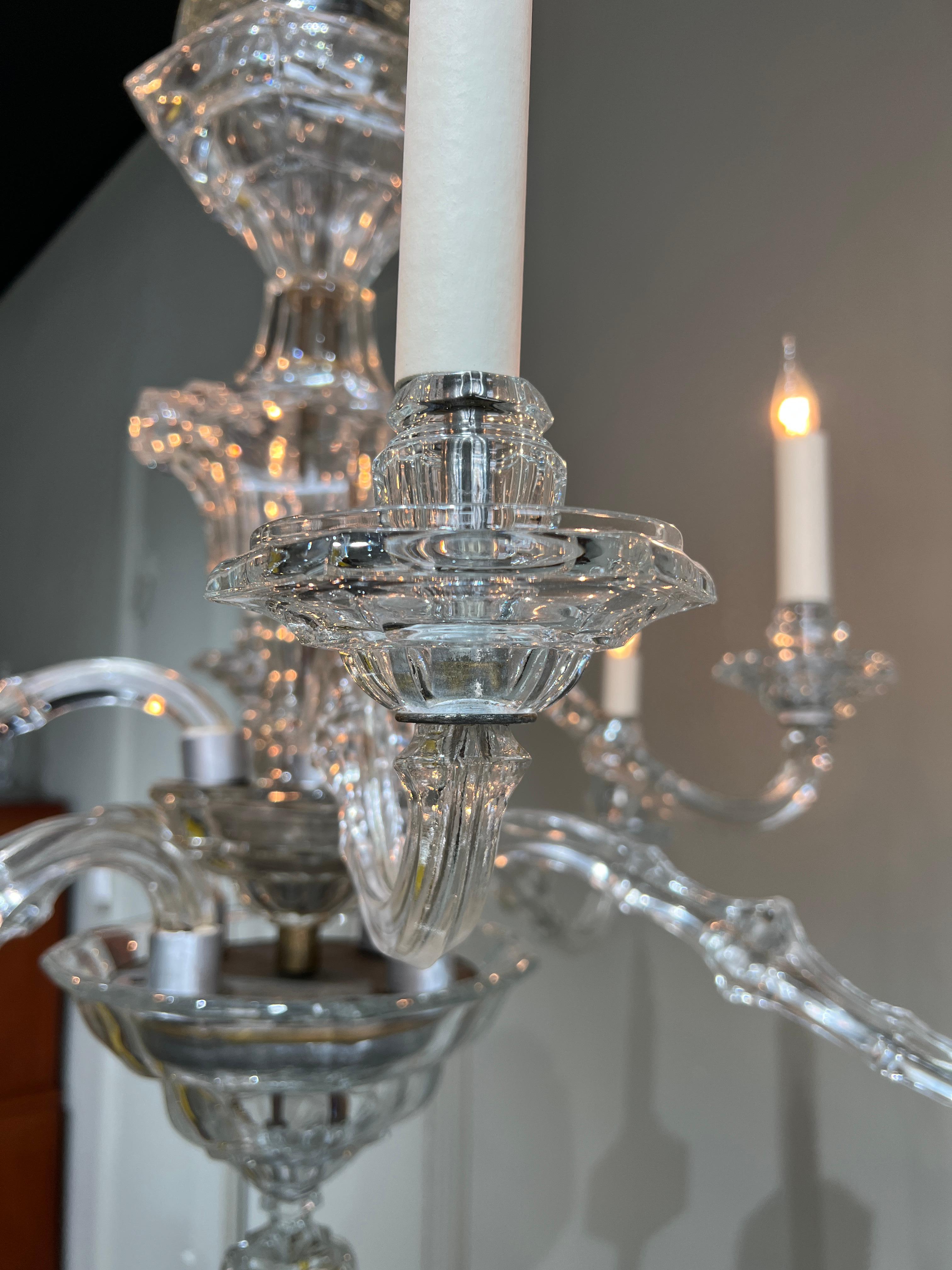 French crystal chandelier circa 1940 In Excellent Condition In PARIS, FR