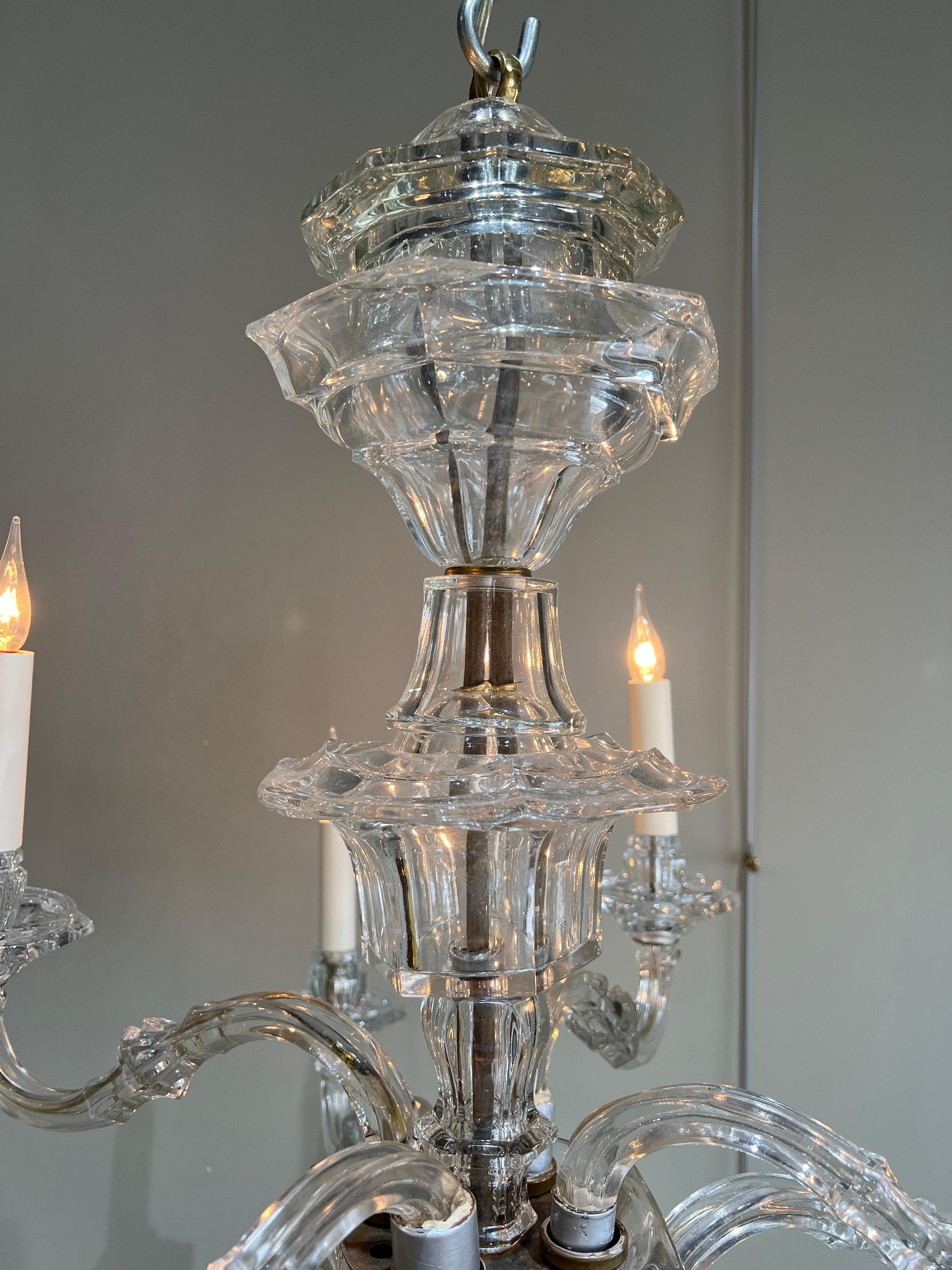 Mid-20th Century French crystal chandelier circa 1940