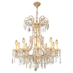 French Crystal Chandelier Directoire Style Louis XVI influence Restored Antique