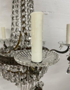 Lampadario di cristallo francese