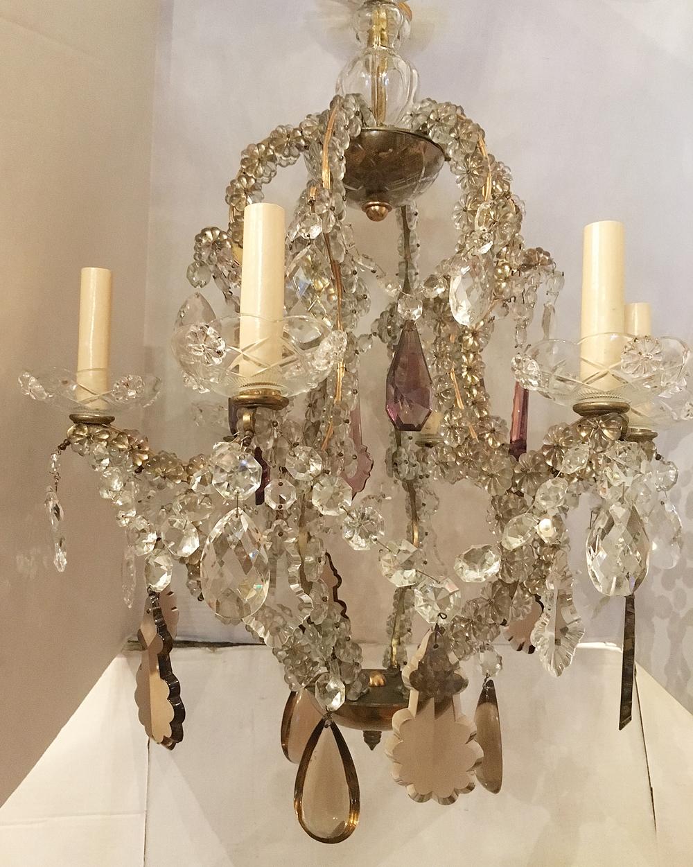 Mid-20th Century French Crystal Chandelier