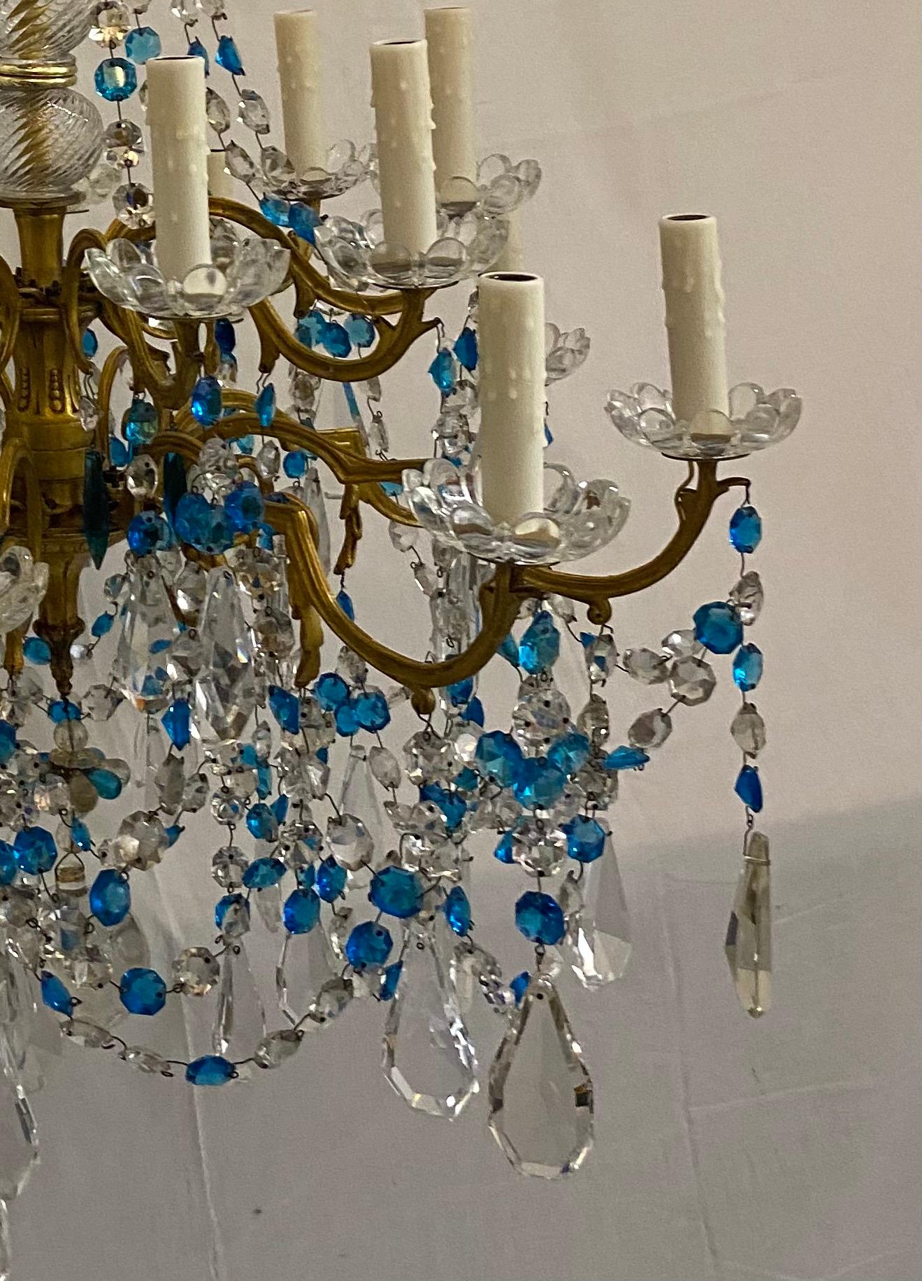 19th Century French Crystal Chandelier For Sale